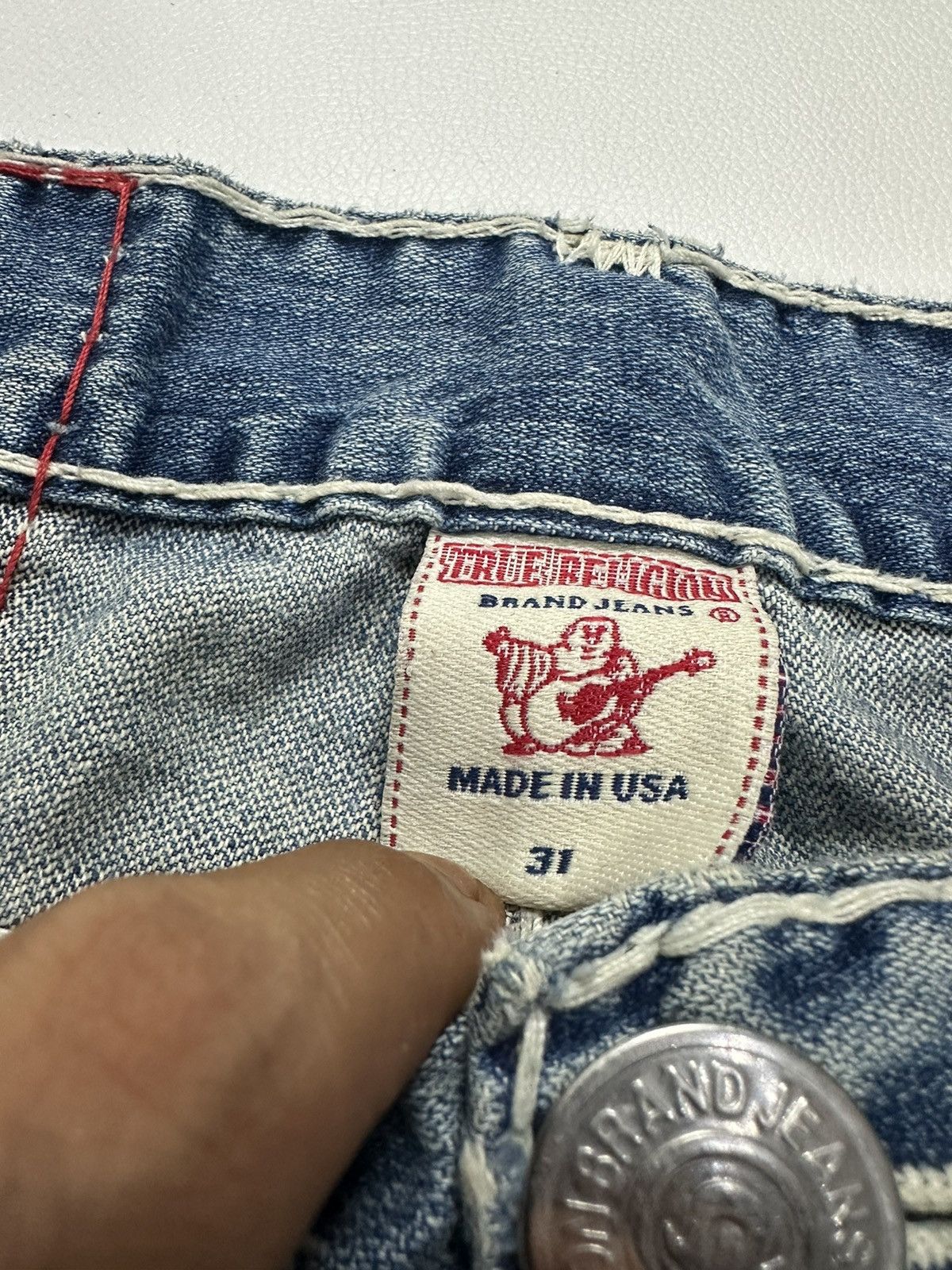 True Religion True Religion Bobby Super T Distressed Denim Size US 31 - 8 Thumbnail