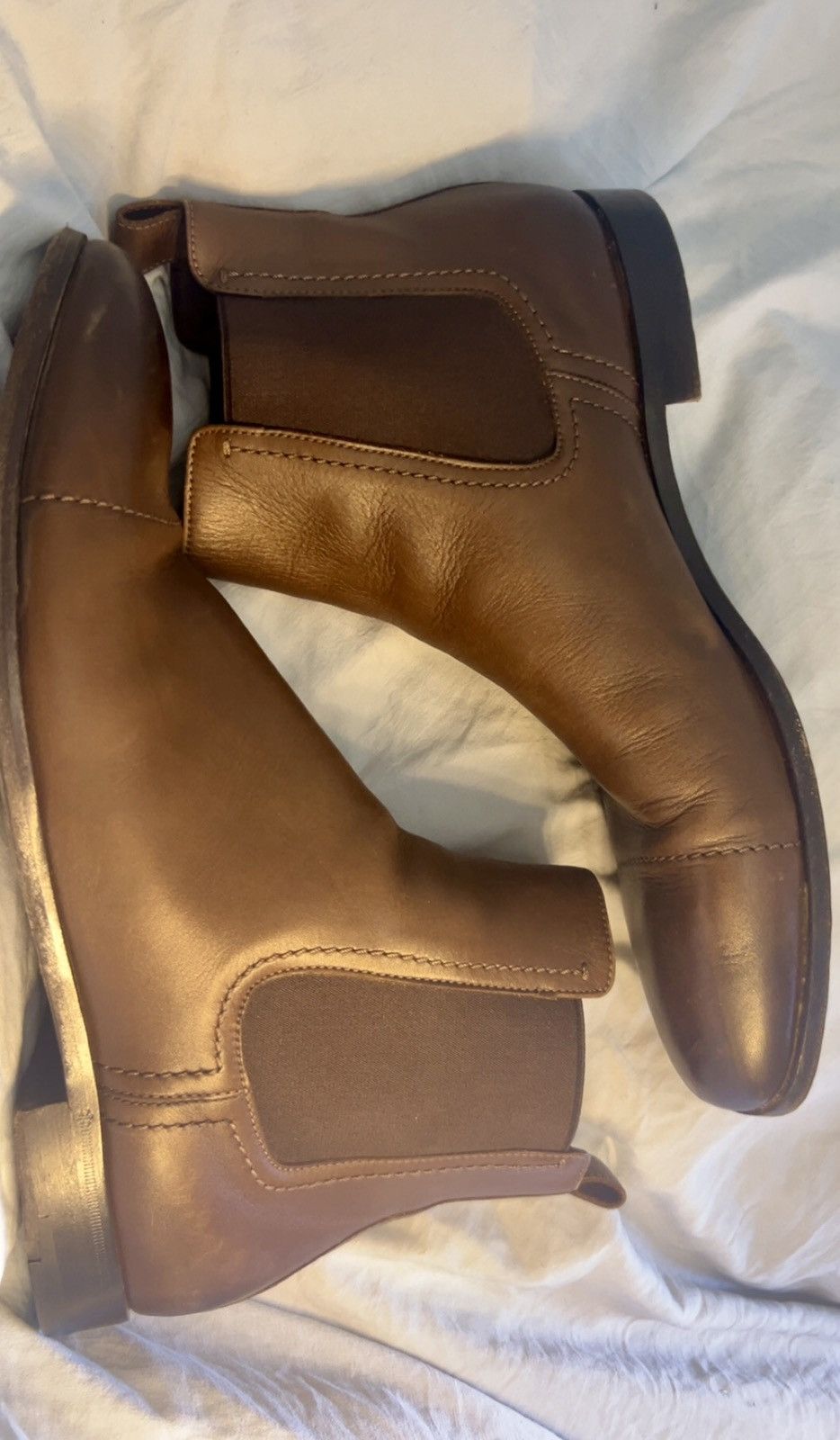Ermenegildo Zegna Ermenegildo Zegna Leather Cap-Toe Chelsea Boots Size US 10 / EU 43 - 7 Thumbnail