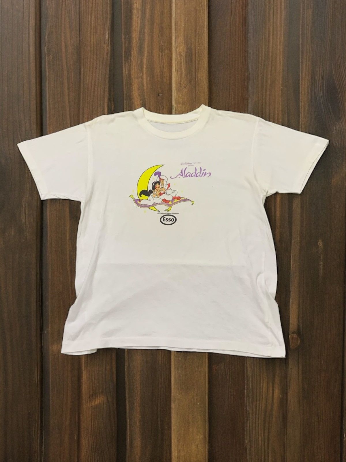 Disney × Vintage Vintage 90s Aladdin Disney By Esso Promo Tshirt Size US S / EU 44-46 / 1 - 1 Thumbnail