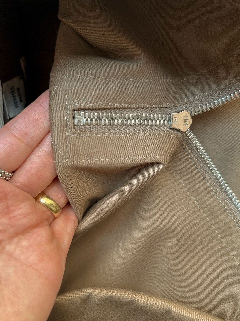 Hermes Hermès Light Brown Belted Zipped Mini Dress Size M / US 6-8 / IT 42-44 - 9 Thumbnail