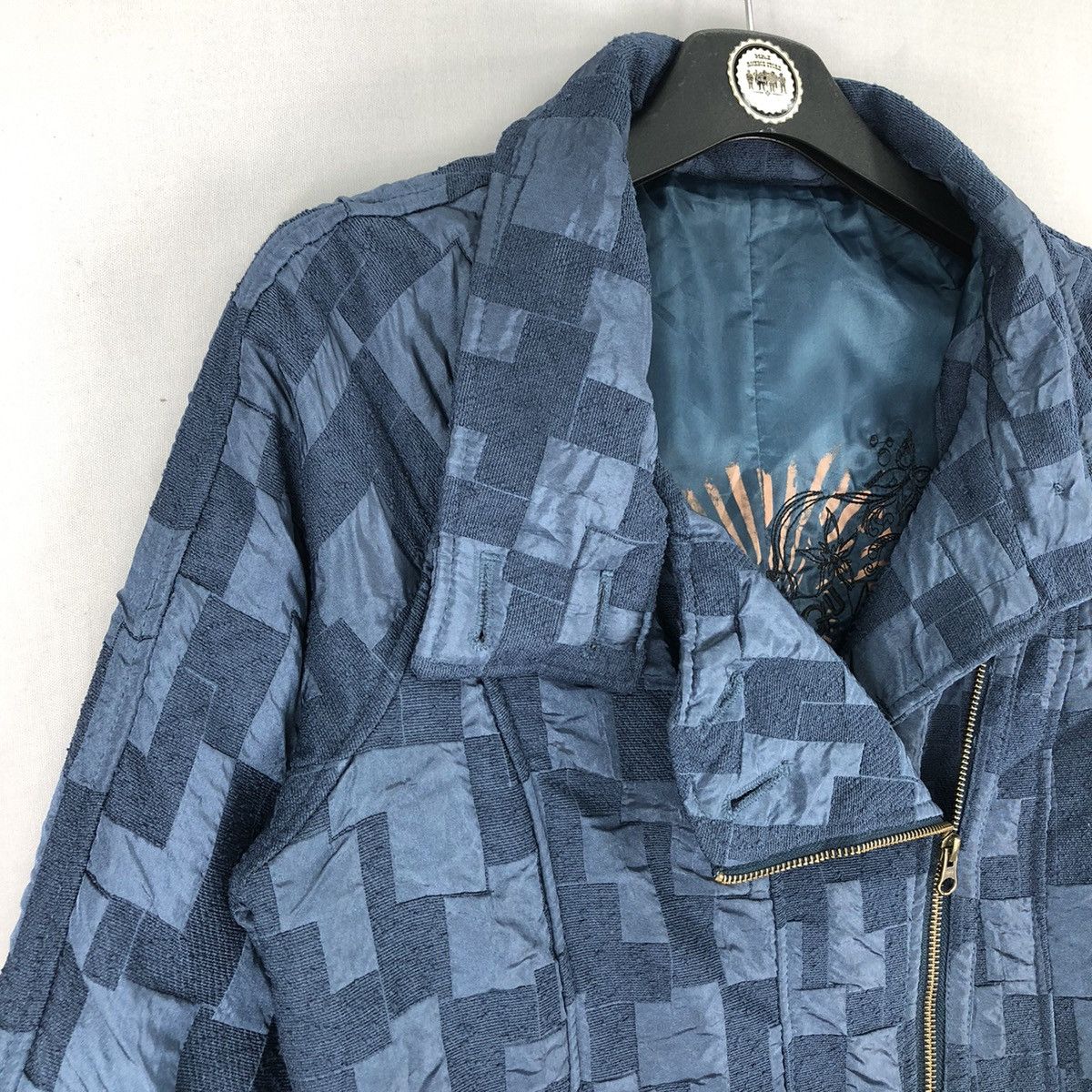 Desigual Vintage Desigual Women Down Jacket Embroidered Logo Checker Size S / US 4 / IT 40 - 2 Thumbnail