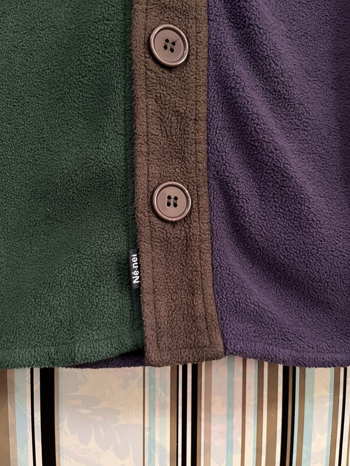Ne-Net FW18 issey design fleece embroidered cross colour #D4 Size US M / EU 48-50 / 2 - 5 Thumbnail