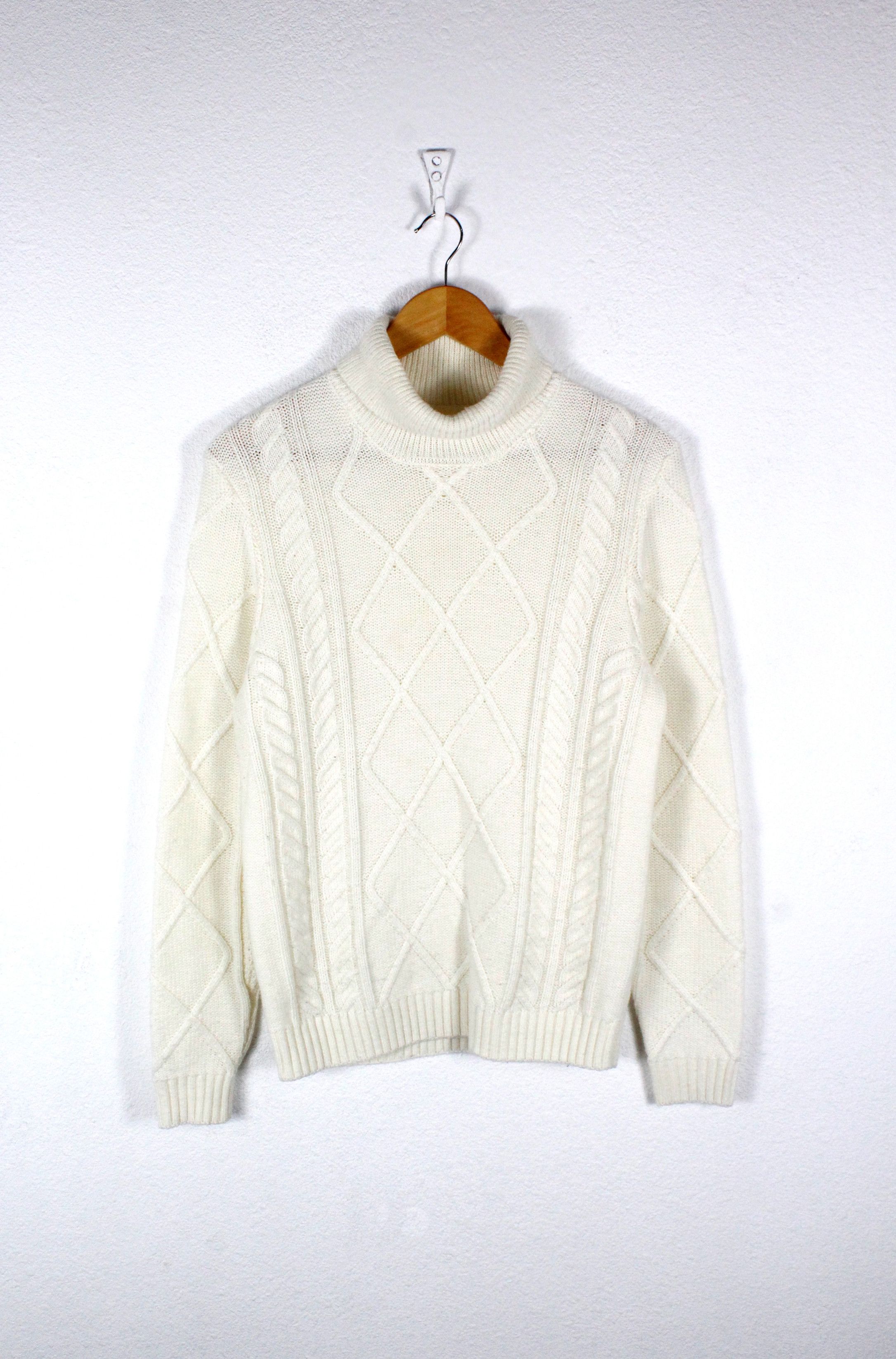Folk Folk White Warm Knit Turtleneck Sweater Size US S / EU 44-46 / 1 - 1 Thumbnail