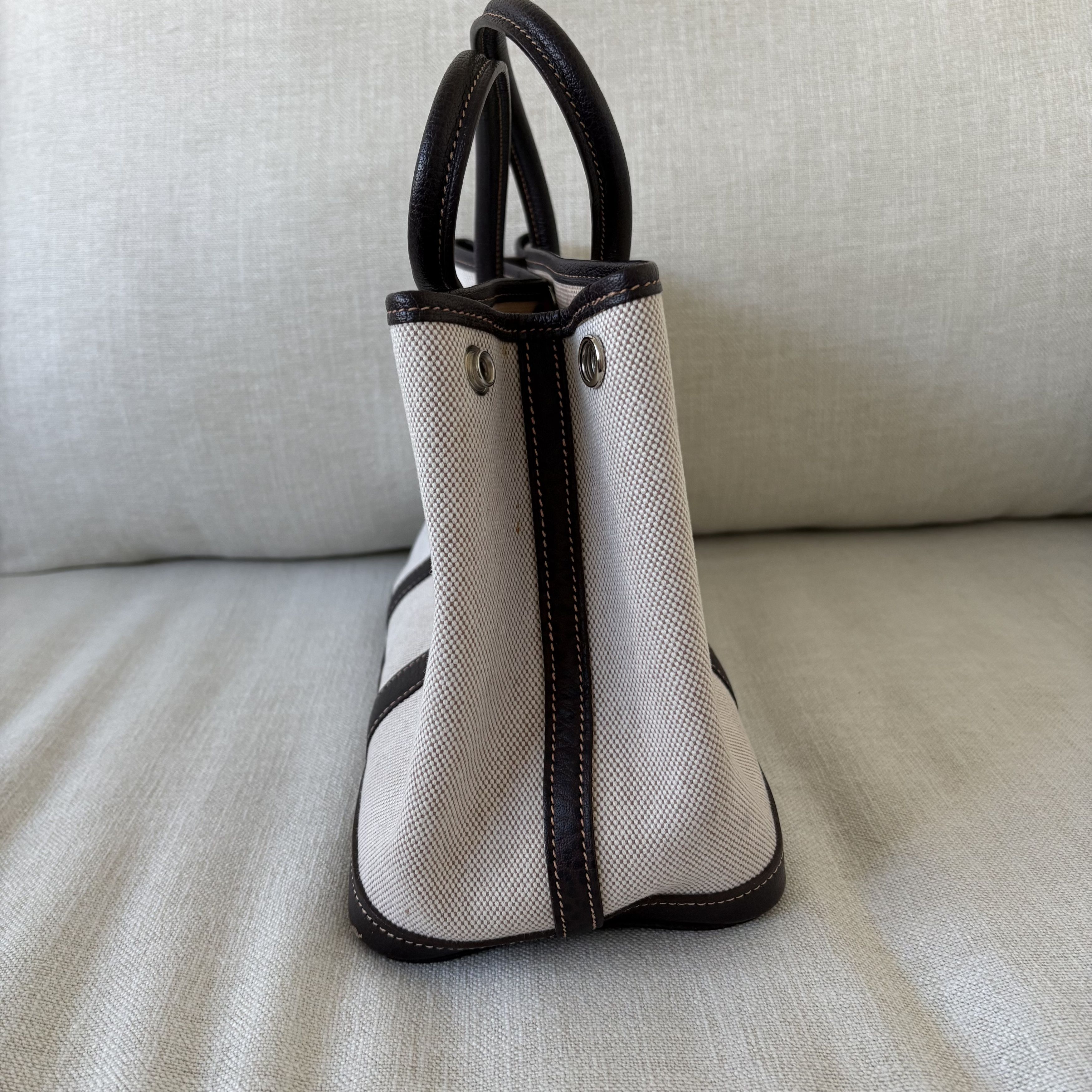 Hermes Hermès Garden Party TPM Marron Graines Toile H Buffle Size ONE SIZE - 3 Thumbnail