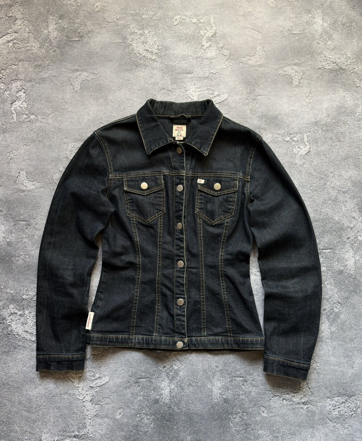 Miss Sixty Crazy Vintage Miss Sixty Luxury Y2K Dark Wash Denim Jacket Size S / US 4 / IT 40 - 1 Thumbnail