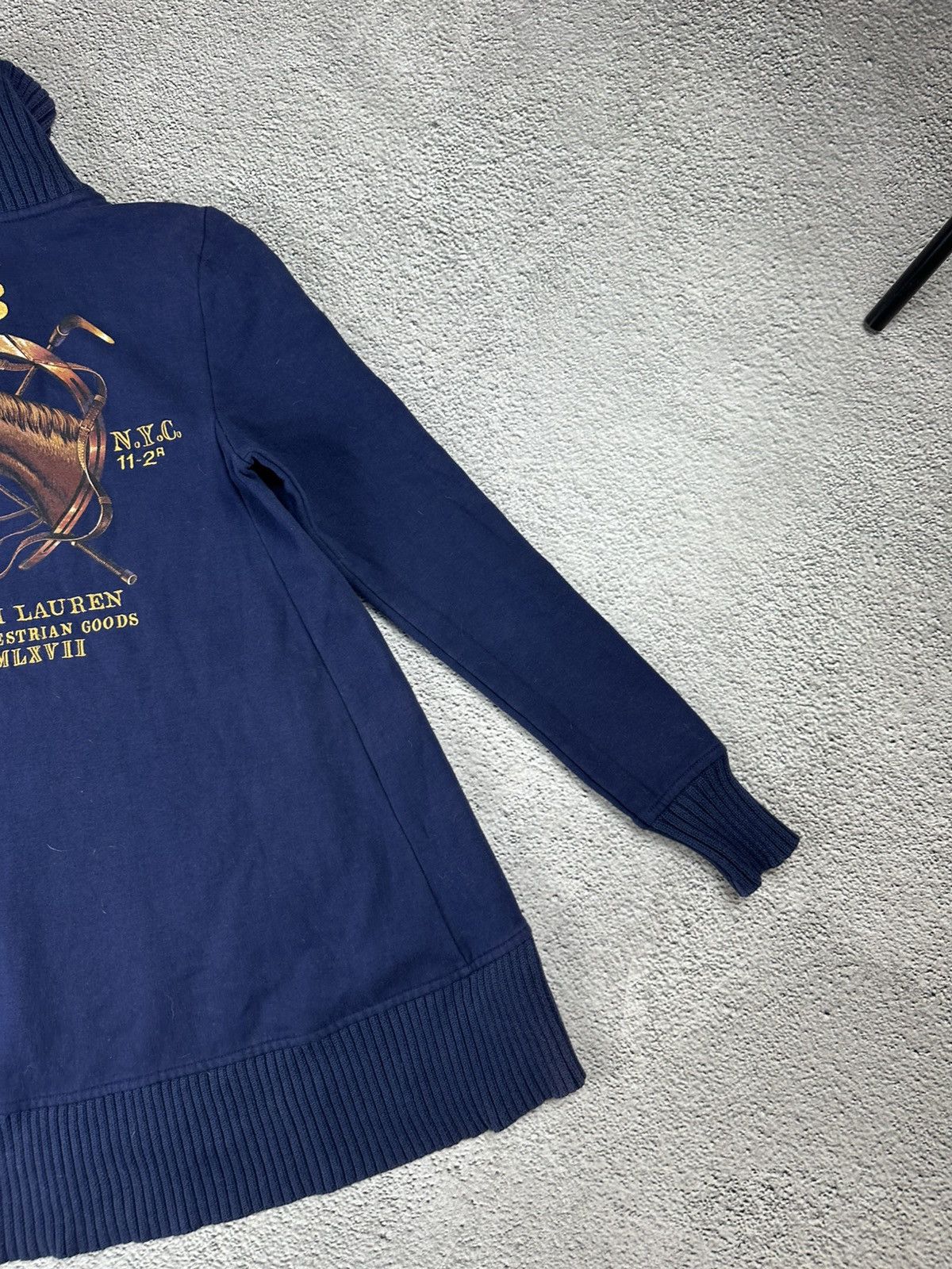 Polo Ralph Lauren Ralph Lauren Women’s Longline Navy Hoodie Toggle Vintage Y2K Size S / US 4 / IT 40 - 4 Thumbnail