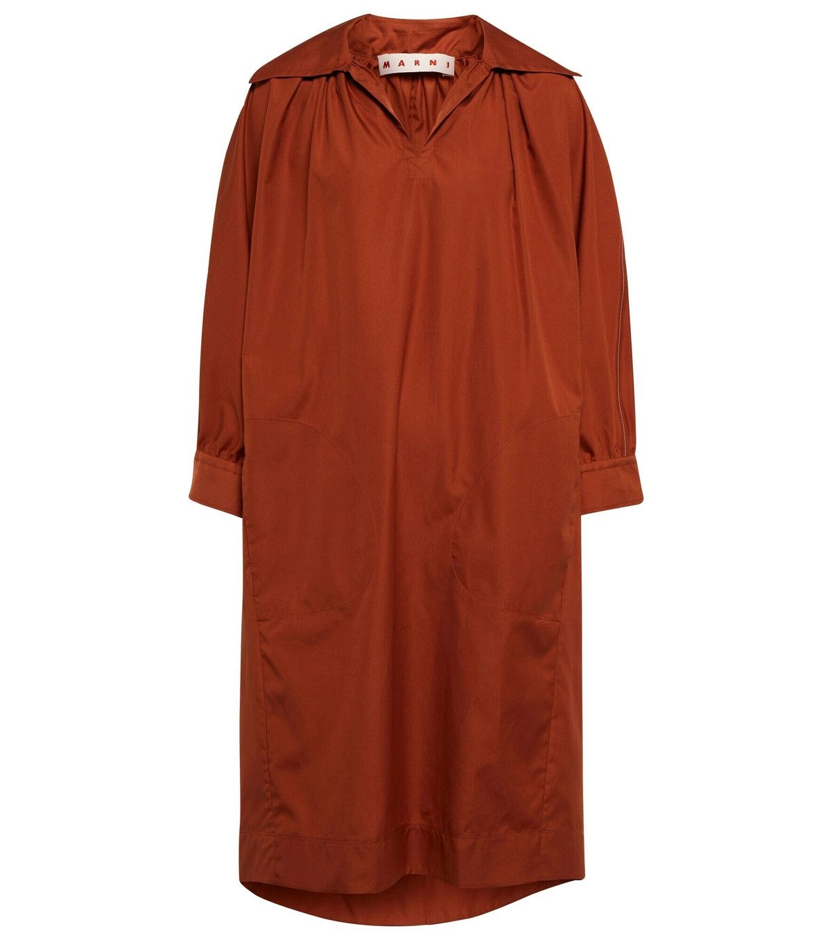 Marni o1y1025 Midi Dress in Brown Size S / US 4 / IT 40 - 1 Thumbnail
