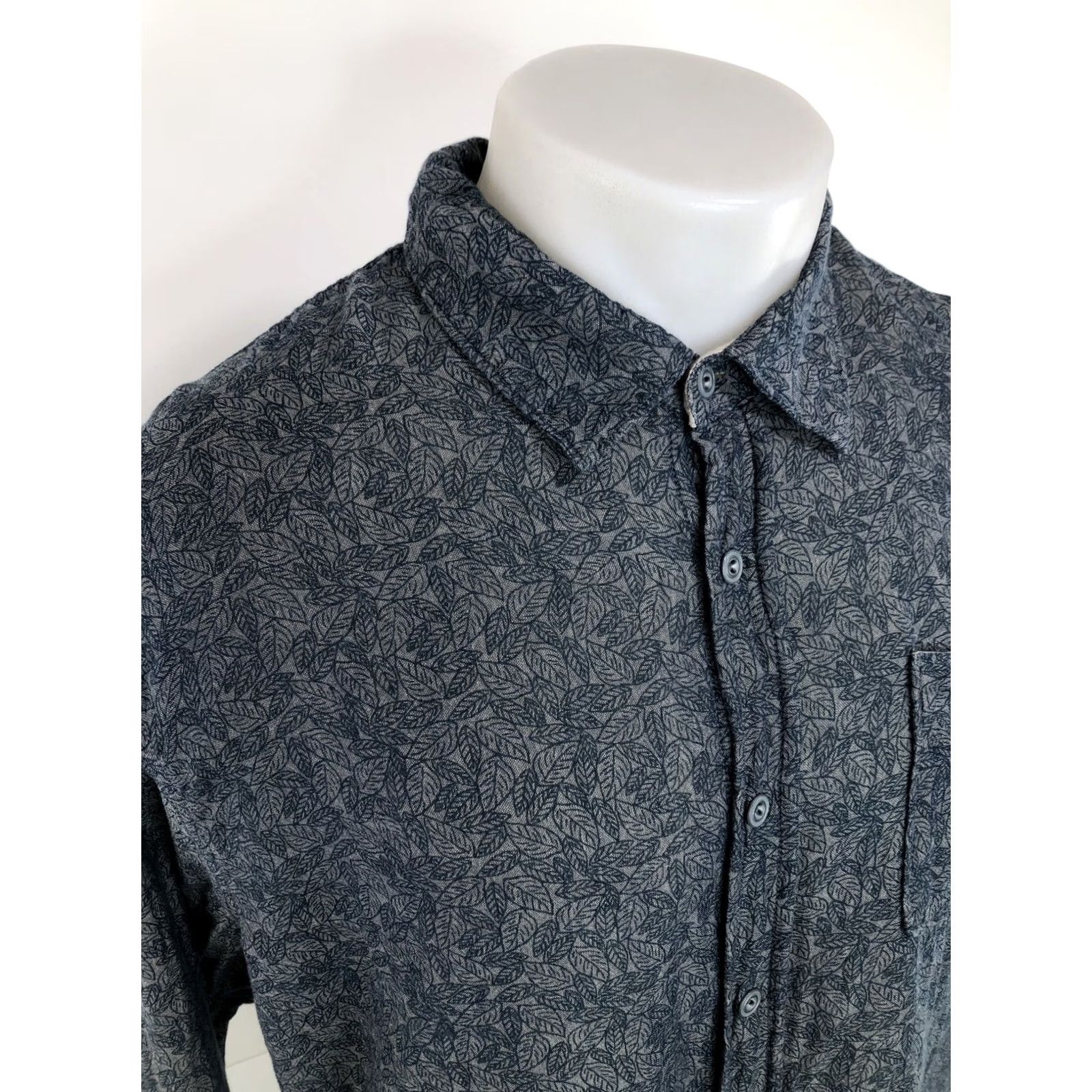Gramicci GRAMICCI Floral Leaf Pattern Soft Cotton Mens Lg. Shirt Size US L / EU 52-54 / 3 - 2 Thumbnail