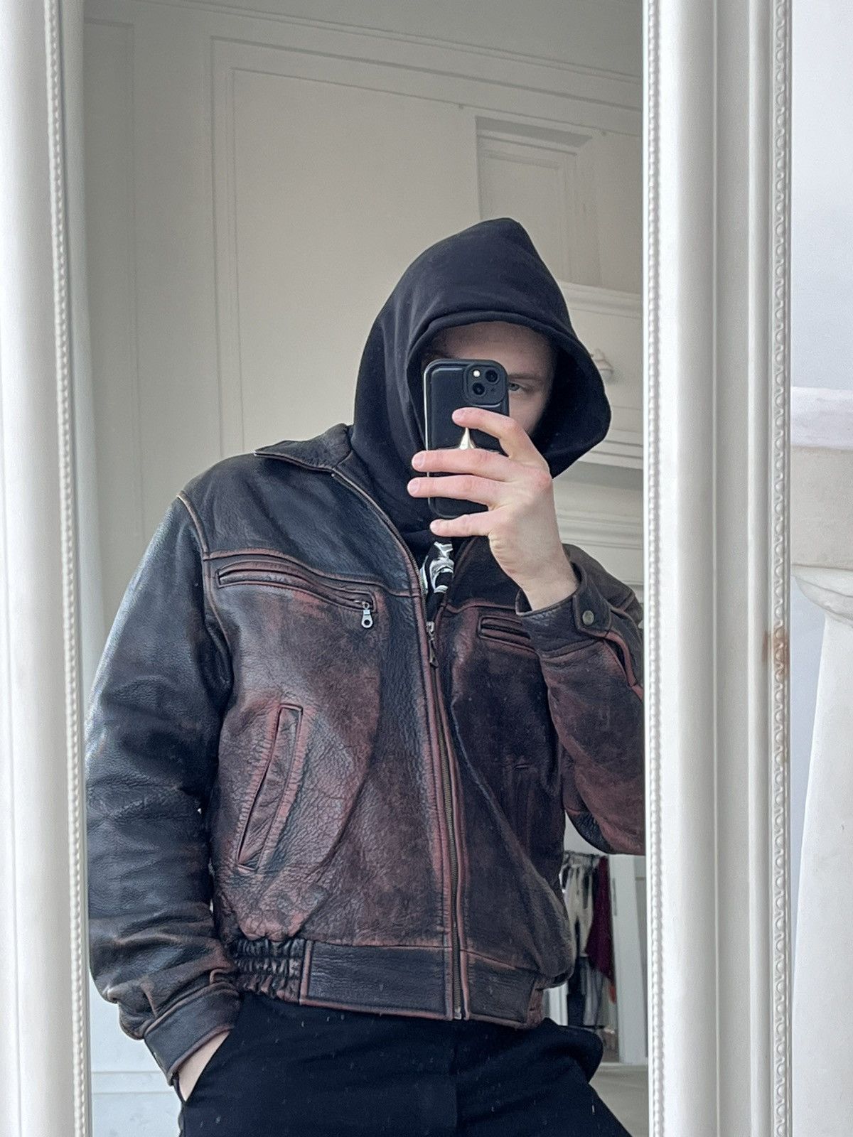 Genuine Leather Hype Vintage Coach Black Red Leather Bomber Jacket Y2K Sk8 Size US XL / EU 56 / 4 - 2 Thumbnail