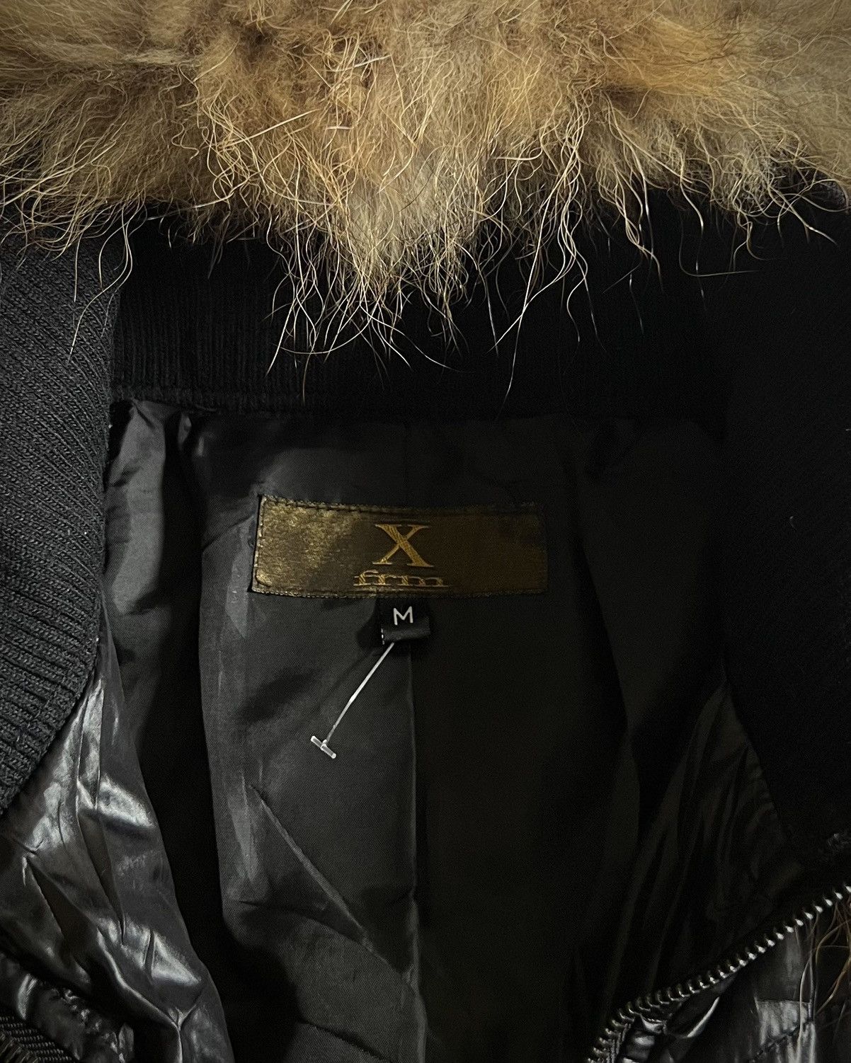Japanese Brand Xfrm Fur Hood Chain Puffer Jacket Black Y2K Vkei Grunge Size US M / EU 48-50 / 2 - 8 Thumbnail