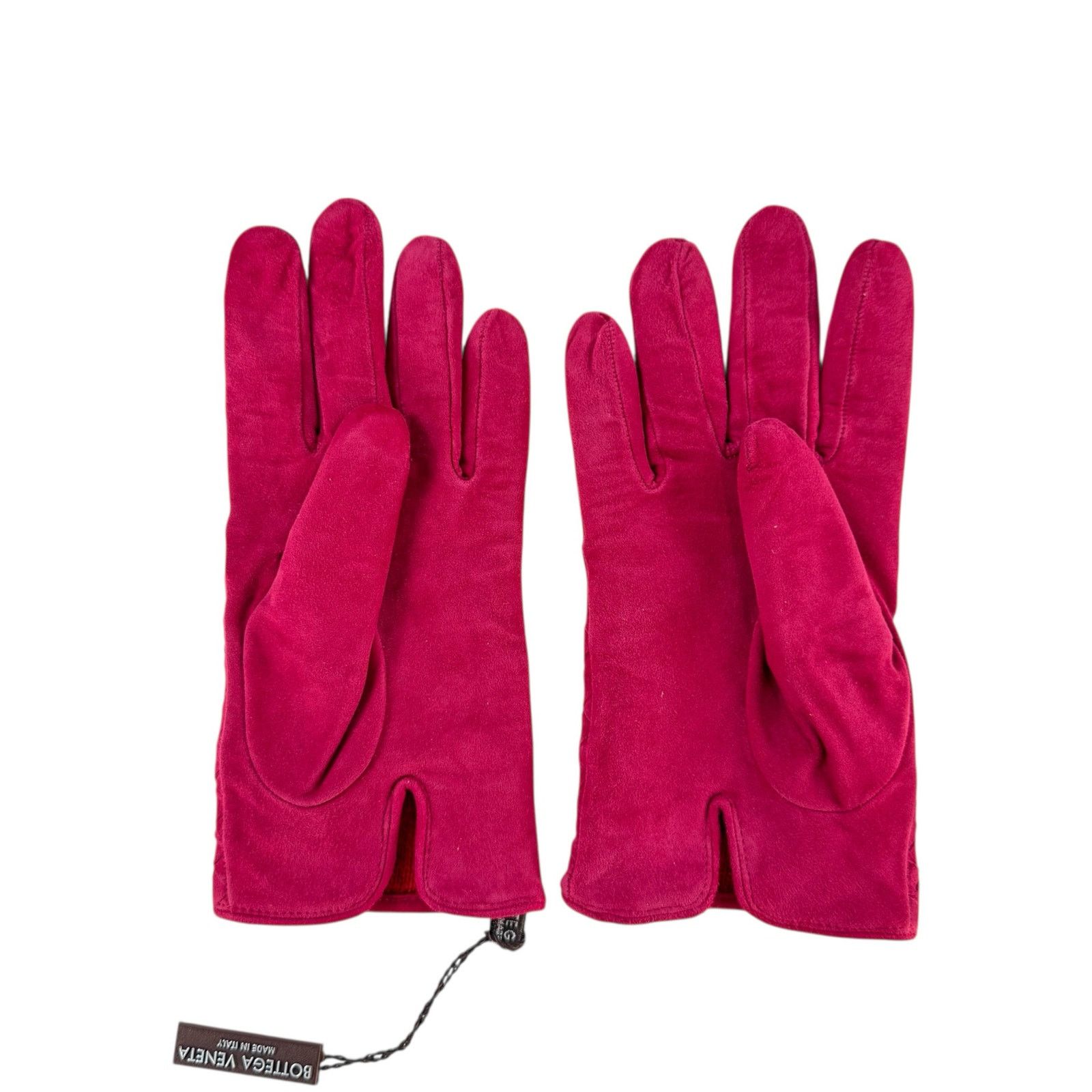 Bottega Veneta Bottega Veneta Pink Suede Intrecciato Gloves Size ONE SIZE - 3 Thumbnail
