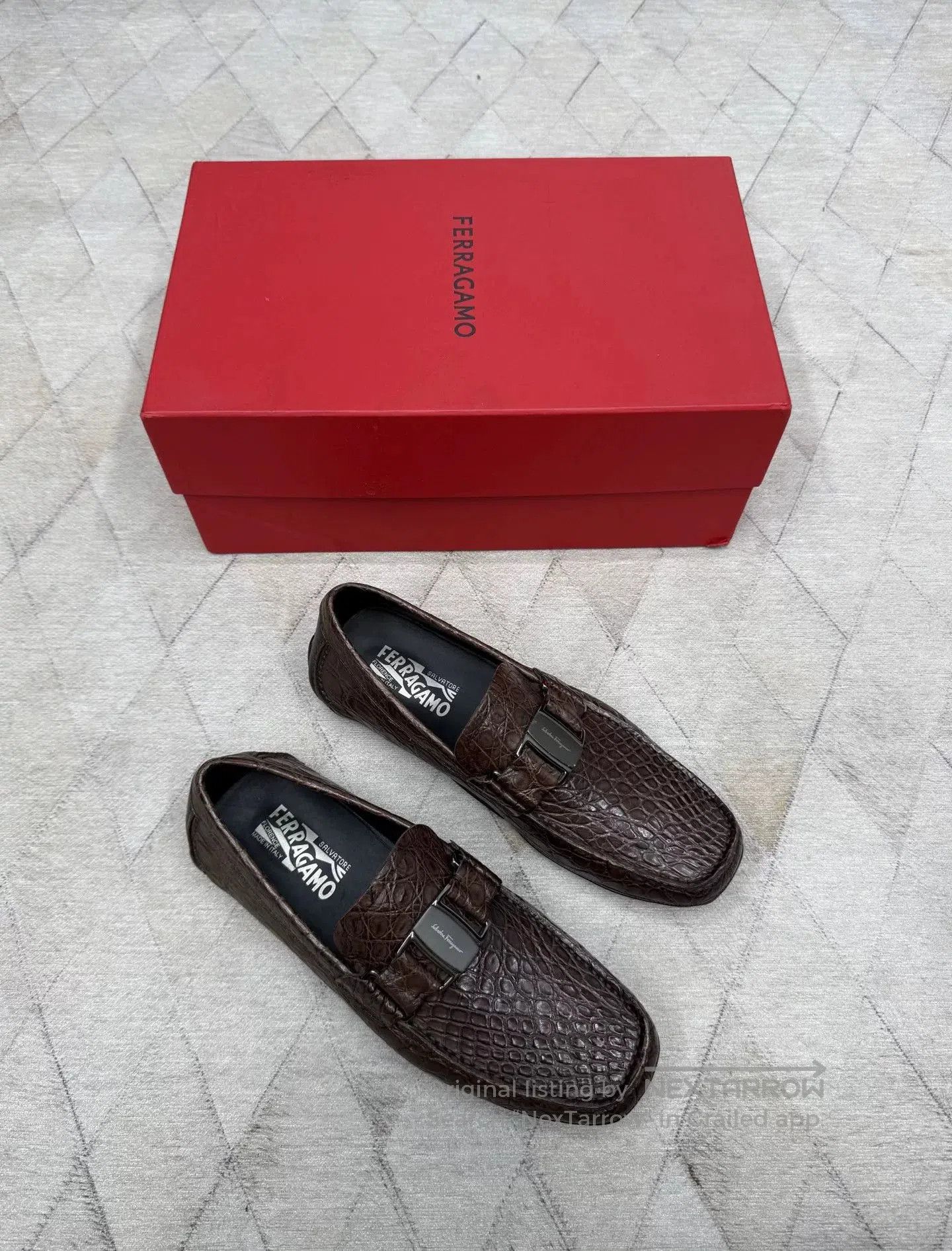 Salvatore Ferragamo Ferragamo Crocodile Leather Shoes w/ Metal Buckle. Size US 8 / EU 41 - 2 Thumbnail