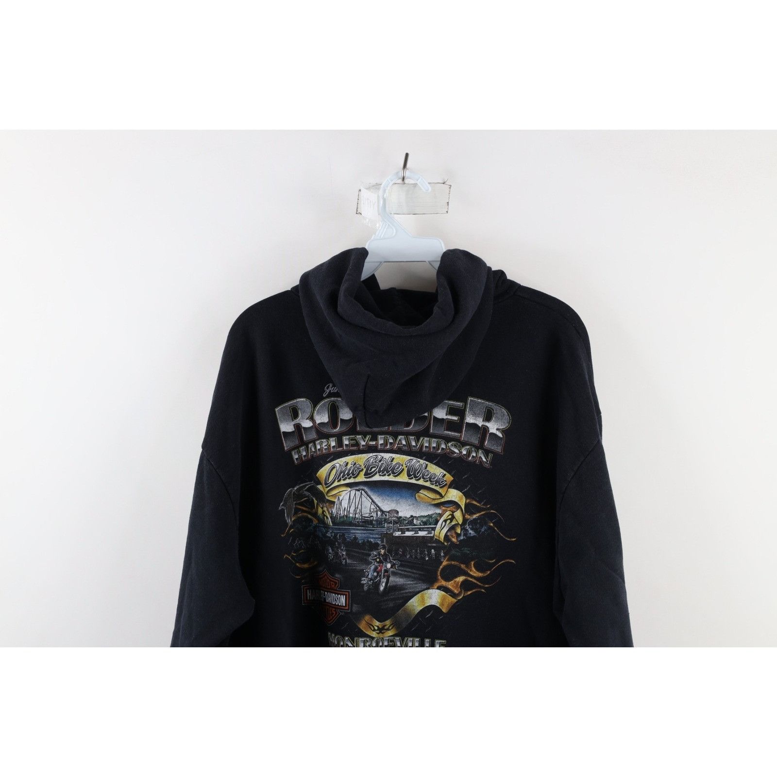 Harley Davidson Vintage Y2K Harley Davidson Ohio Bike Week Fire Hoodie Size US XL / EU 56 / 4 - 14 Thumbnail