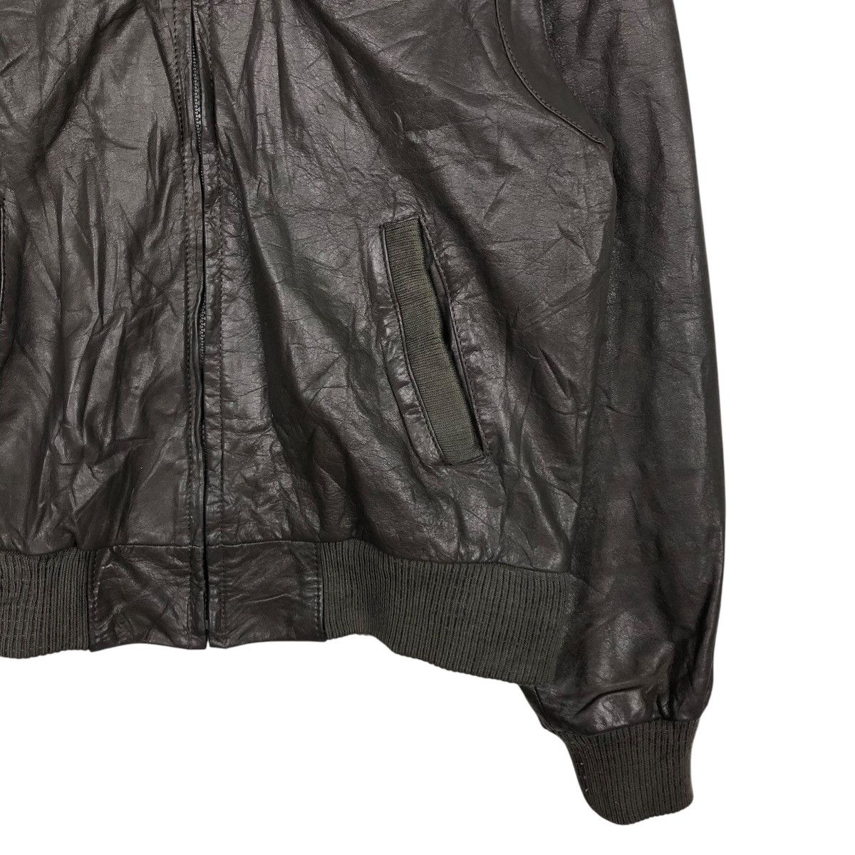 Japanese Brand 🔥VINTAGE BIKER LEATHER JACKET EUROPE CRAFT ISSEY MIYAKE Size US M / EU 48-50 / 2 - 7 Thumbnail