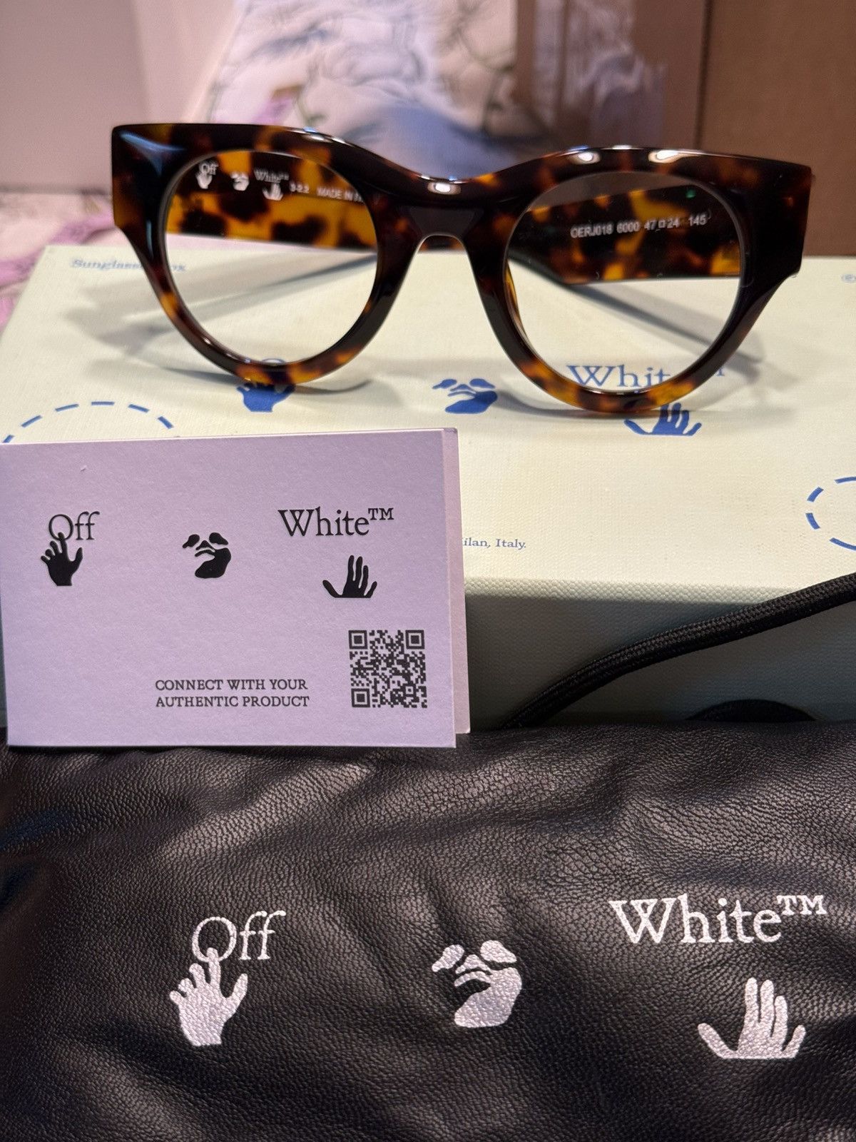 Off-White Off White Tortoise Prescription Glasses Size ONE SIZE - 1 Thumbnail