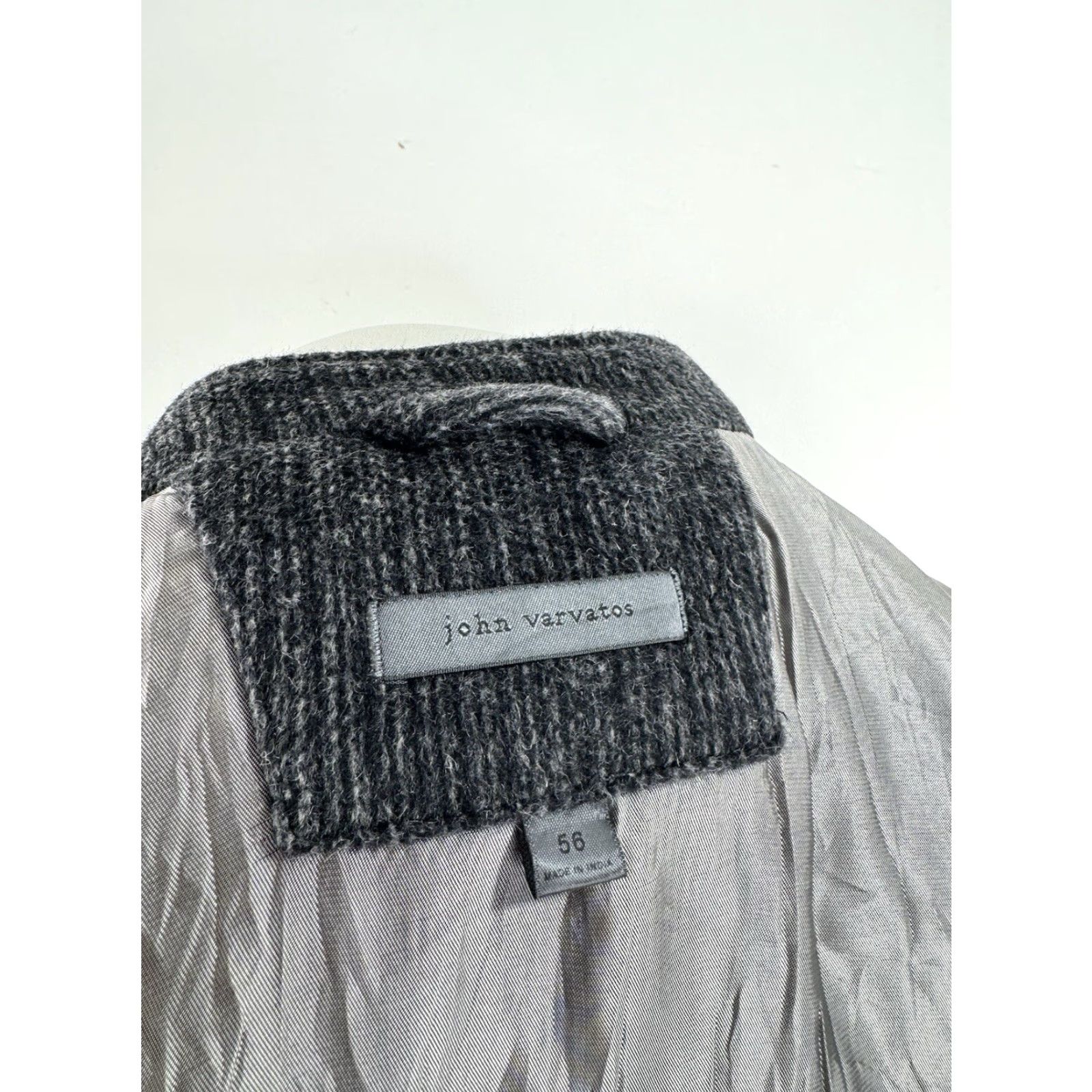 John Varvatos John Varvatos Jacket Wool Blend Zip Mens L Gray Bomber Size US L / EU 52-54 / 3 - 5 Thumbnail