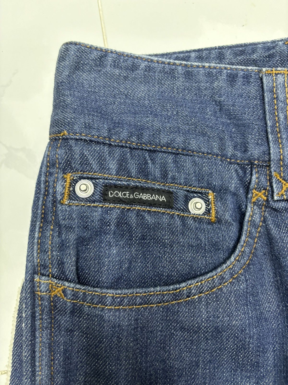 Dolce & Gabbana DOLCE & GABBANA SIDE LOGO DENIM JEANS Size 27" / US 4 / IT 40 - 7 Thumbnail