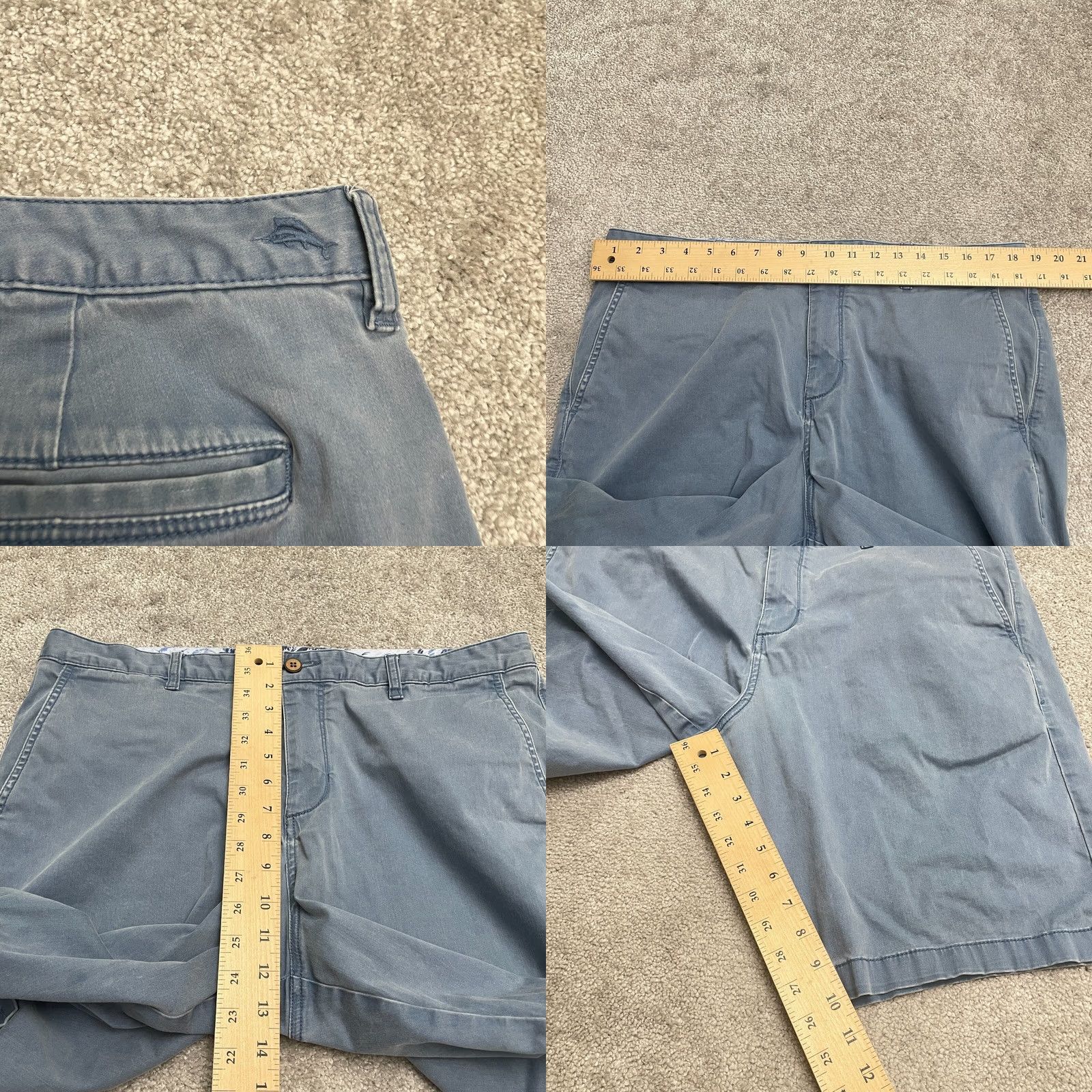 Tommy Bahama Tommy Bahama Chino Shorts Mens 36 Blue Pockets Cotton Blend Casual Outdoor Size US 36 / EU 52 - 8 Thumbnail