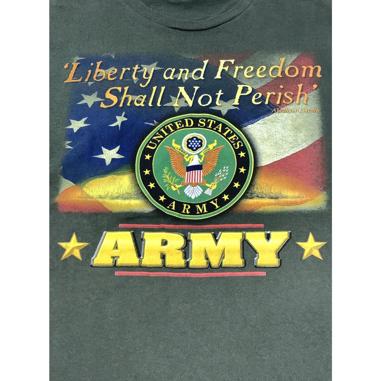 Vintage VINTAGE United States Army Graphic T Shirt Mens S Green Crew Neck Short Sleeve #8041 Size US S / EU 44-46 / 1 - 2 Thumbnail