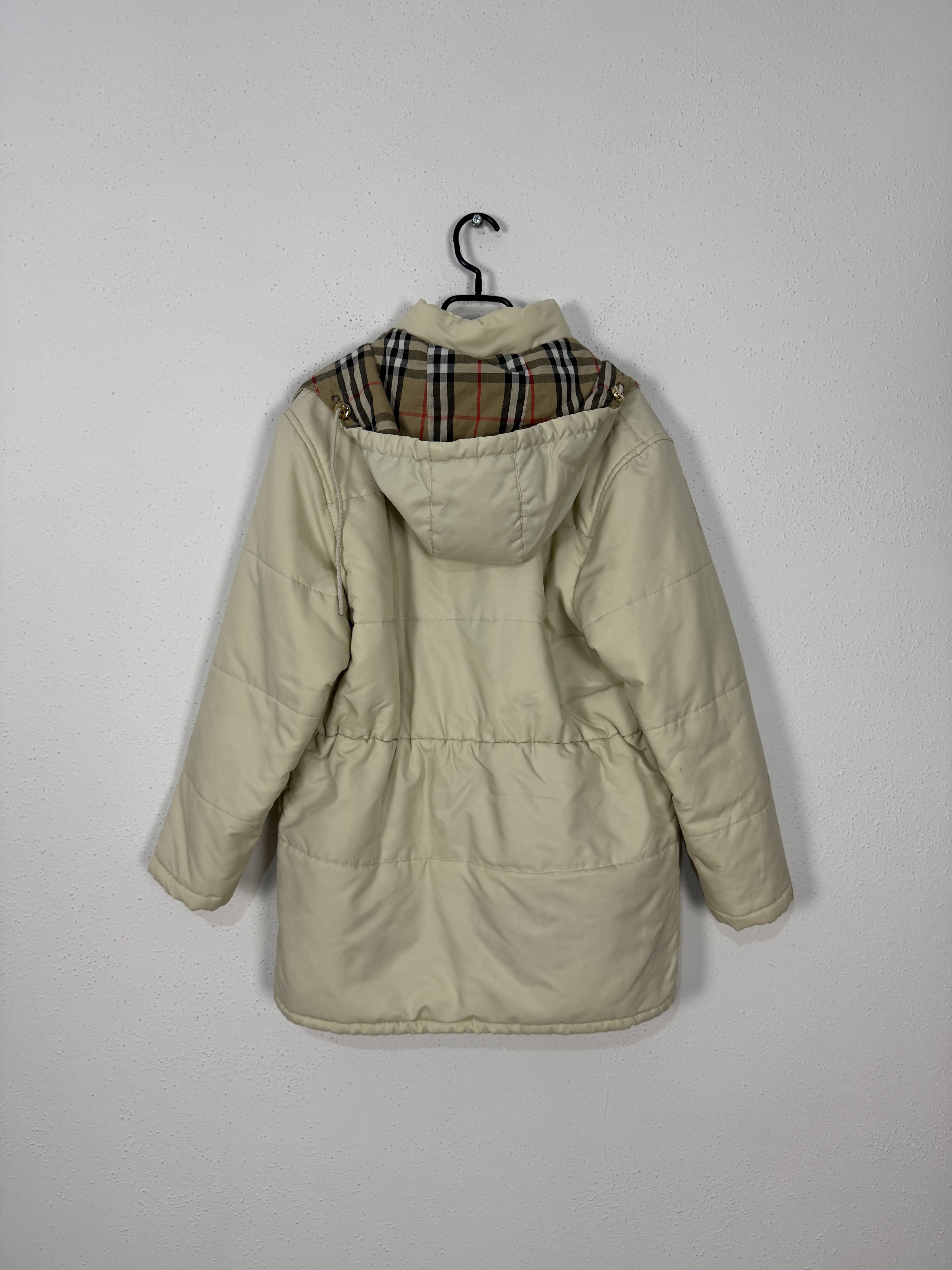 Burberrys vintage 90s 80s parka cream jacket 38