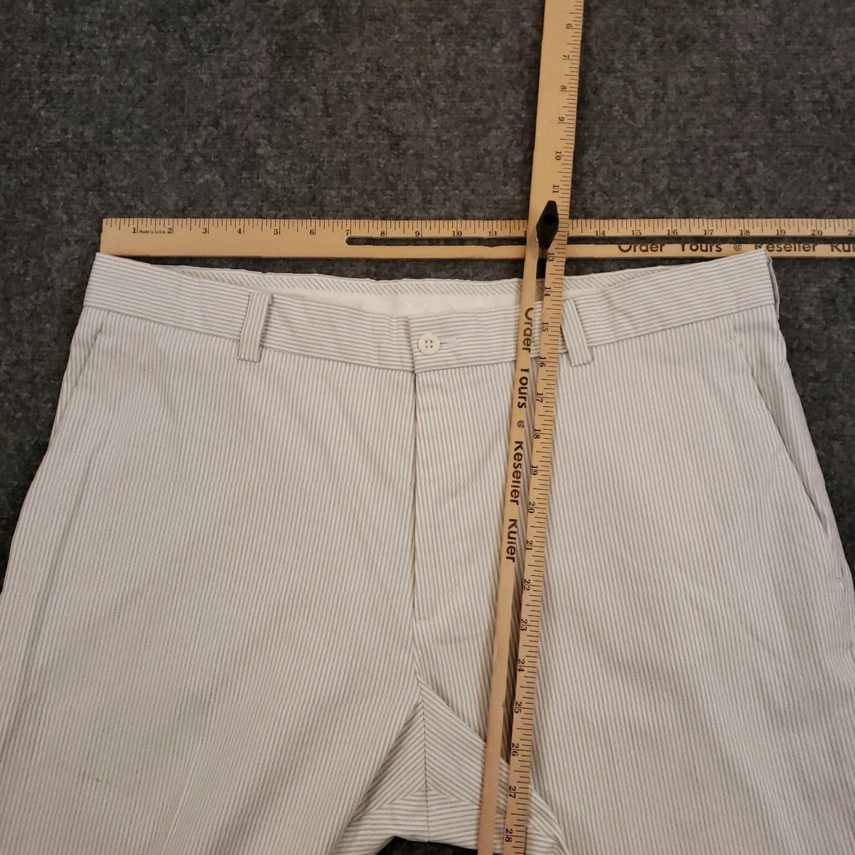 Nike Nike Golf Pants Mens 36x30 Gray Striped Straight Dri Fit Lightweight Stretch Size US 36 / EU 52 - 4 Thumbnail