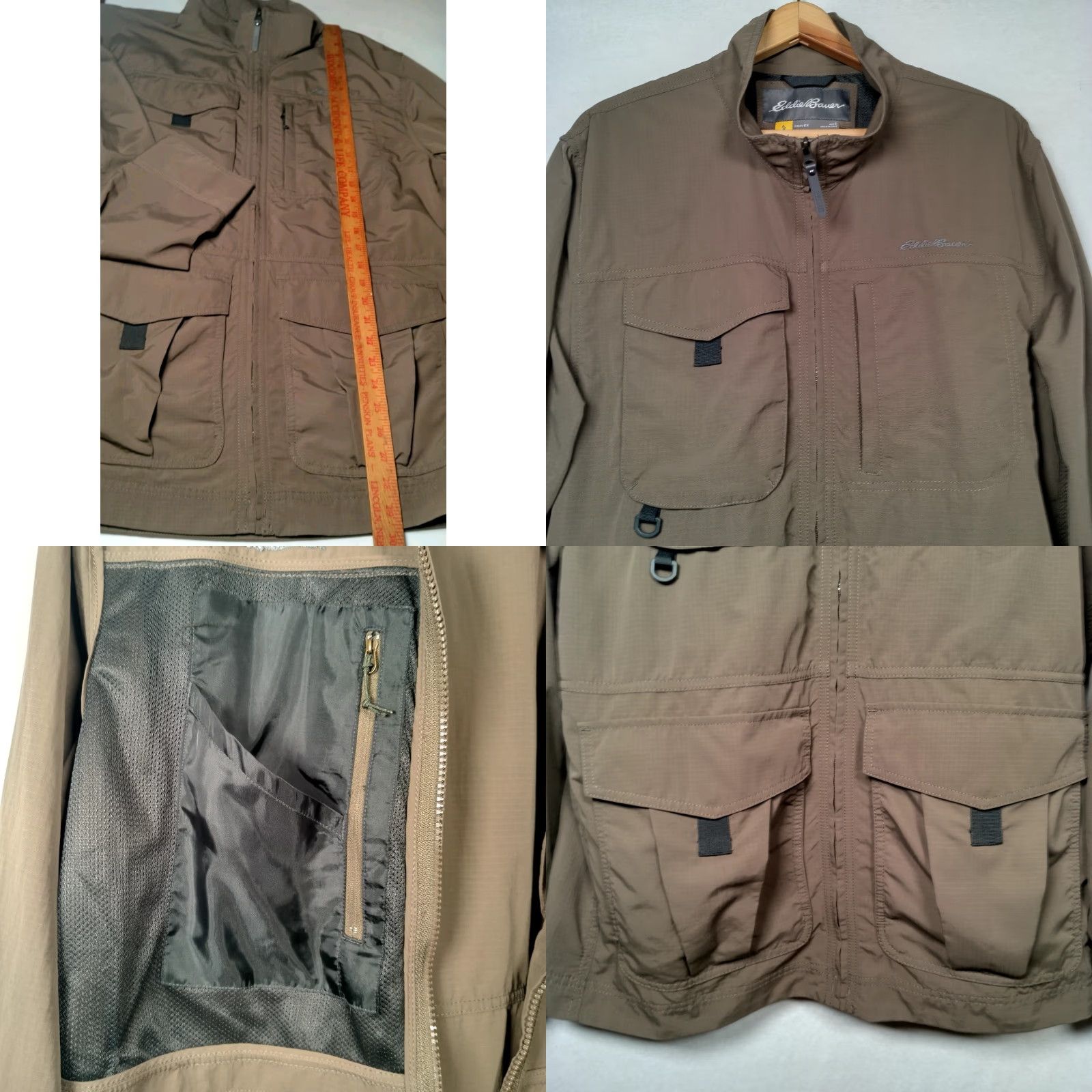 Eddie Bauer Eddie Bauer Travex Jacket Men L Green Nylon Softshell Zip Stand-Up Collar Utility Outdoor Travel Size US L / EU 52-54 / 3 - 9 Thumbnail