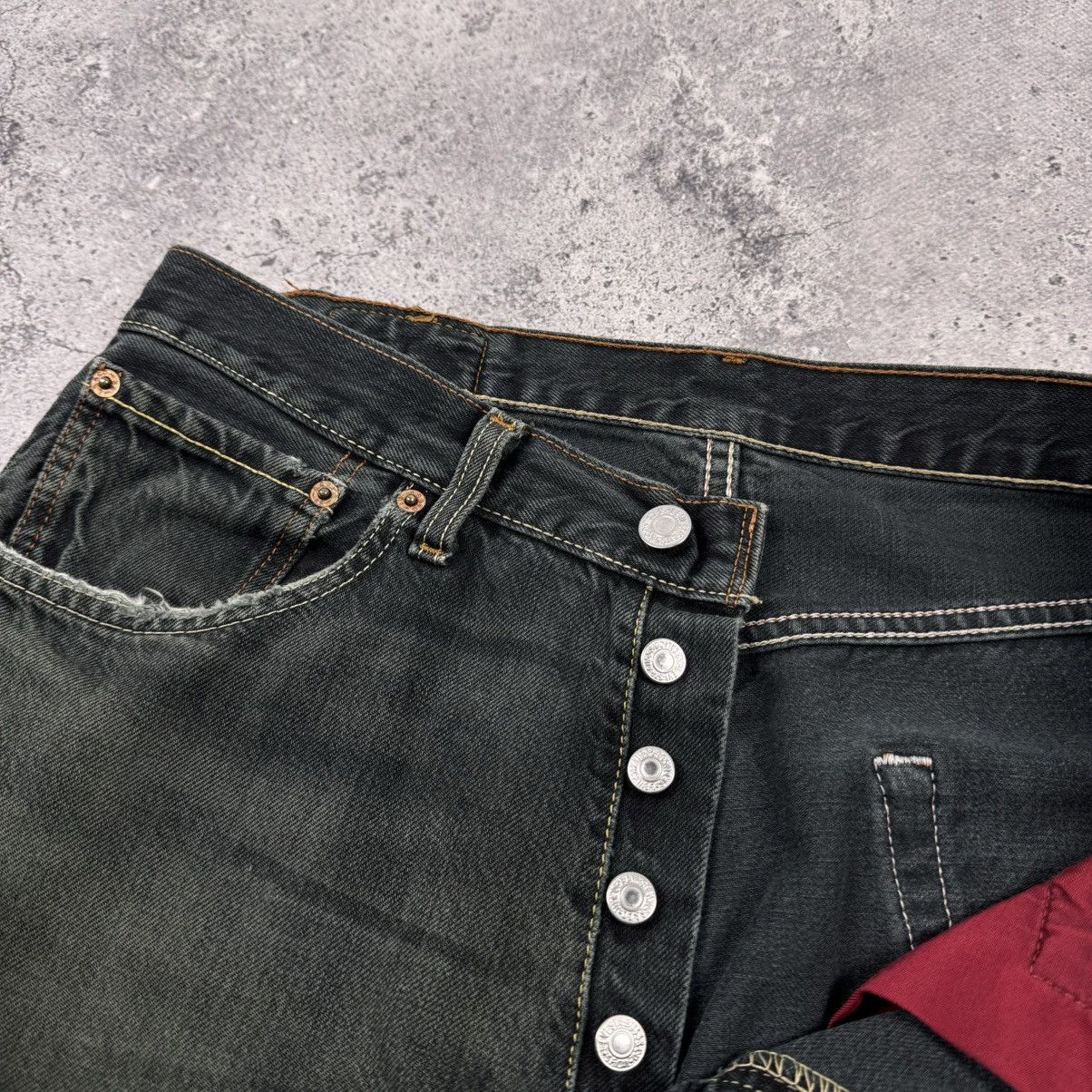 Japanese Brand × Levi's × Vintage Vintage Levi’s 501 Distressed Faded Grunge Avant Garde Jeans Size US 32 / EU 48 - 10 Thumbnail