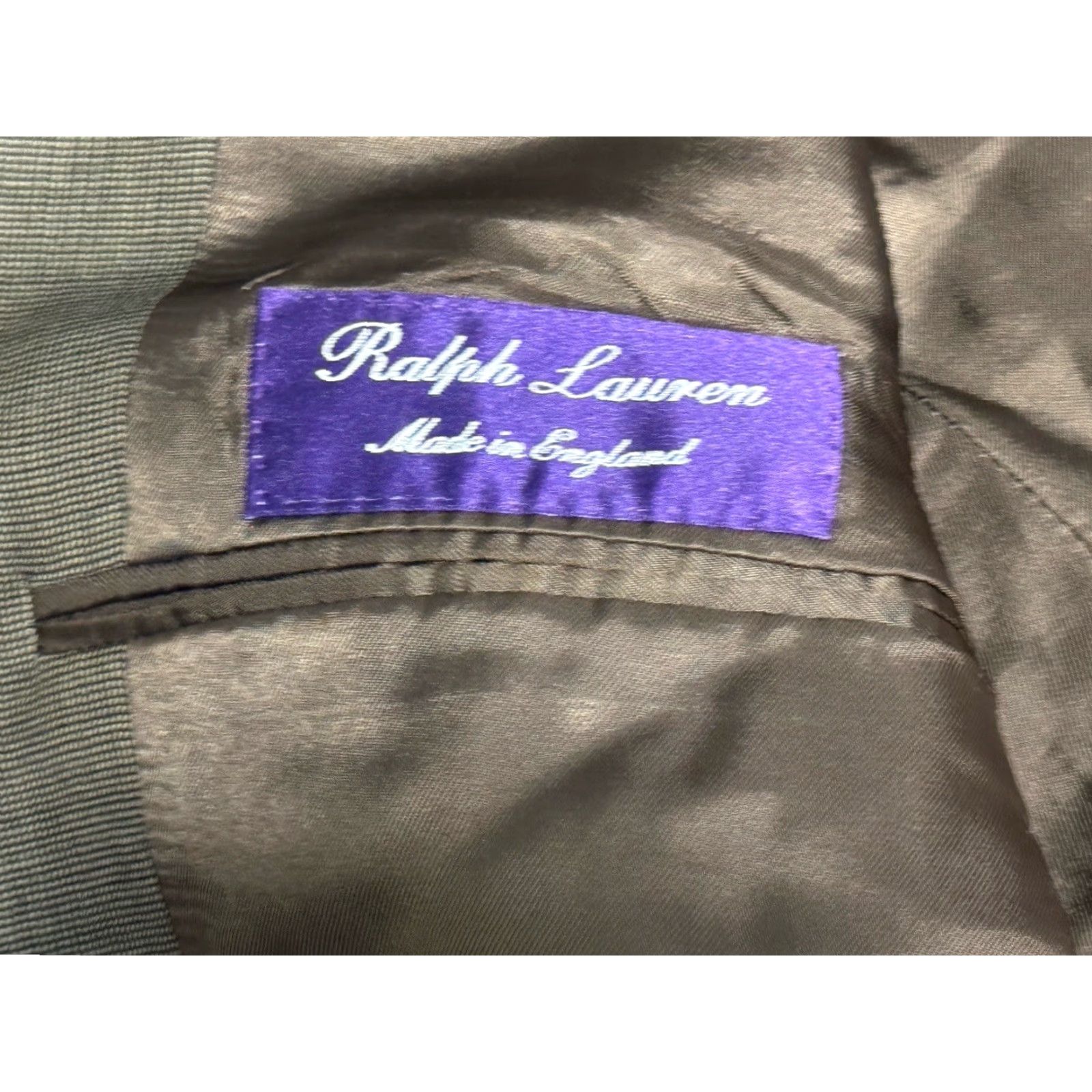 Ralph Lauren Purple Label VINTAGE Ralph Lauren Purple Label Blazer Coat 3 Button Single-Breasted Men 43 Reg Wool Brown Tweed Notch Lapel Vintage 90s Design Size 46R - 4 Thumbnail