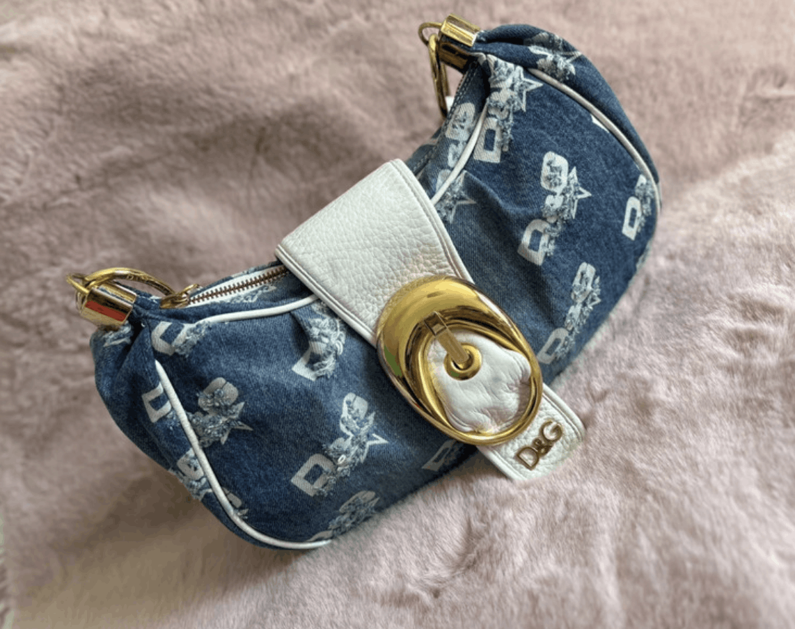 Dolce & Gabbana × Jean Dolce Gabbana Hobo Bag Baguete Shoulder Hand Denim EX0108 Size ONE SIZE - 10 Thumbnail
