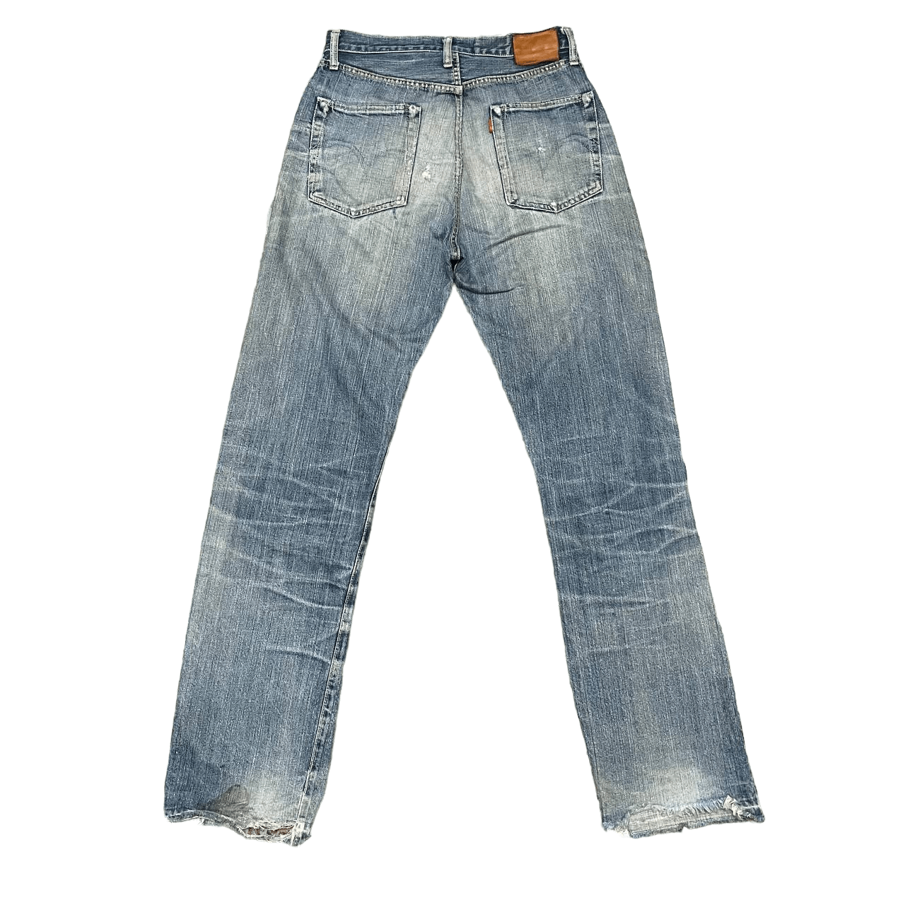Japanese Brand Vintage La Guardia Selvedge Denim Thrashed Jeans Single ® Size US 30 / EU 46 - 12 Thumbnail