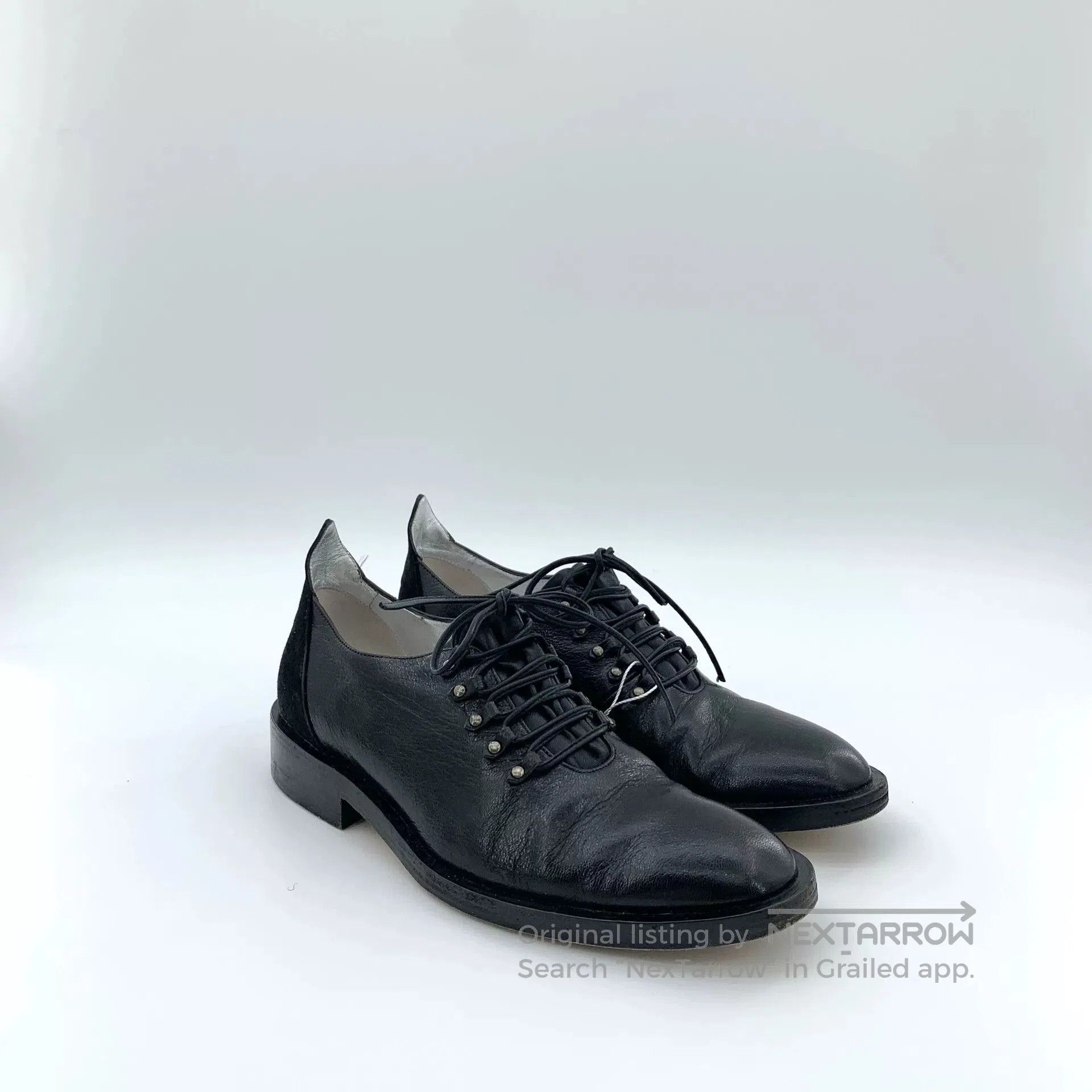 Givenchy Givenchy Black Lace-Up Derby Flats. Size US 5 / IT 35 - 2 Thumbnail