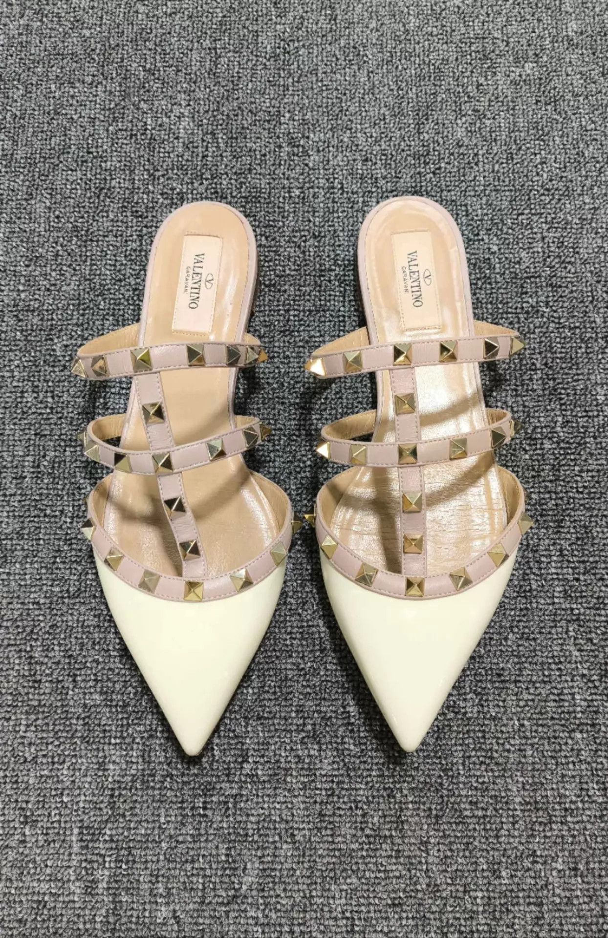 Valentino Valentino Ivory Studded Slippers 38 Size US 7.5 / IT 37.5 - 2 Thumbnail