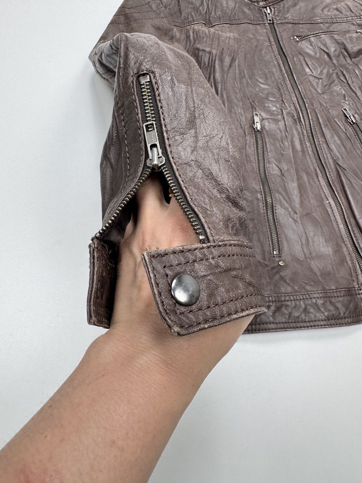 Vintage Verapelle Brown 50 Vintage Leather Jacket for Men Size US S / EU 44-46 / 1 - 6 Thumbnail