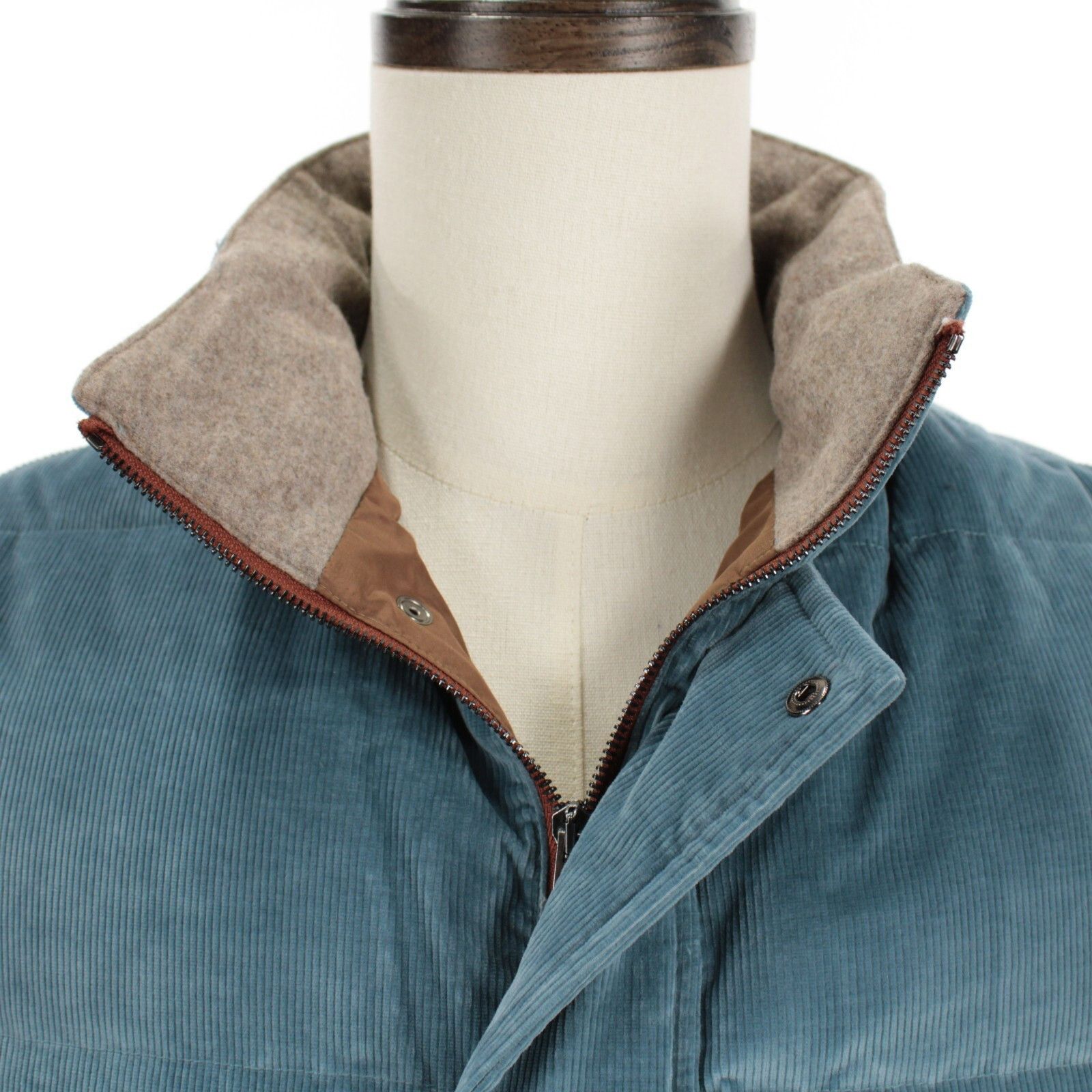 Luciano Barbera Luciano Barbera Vest Size M US In Blue Cotton Blend Size US M / EU 48-50 / 2 - 2 Thumbnail
