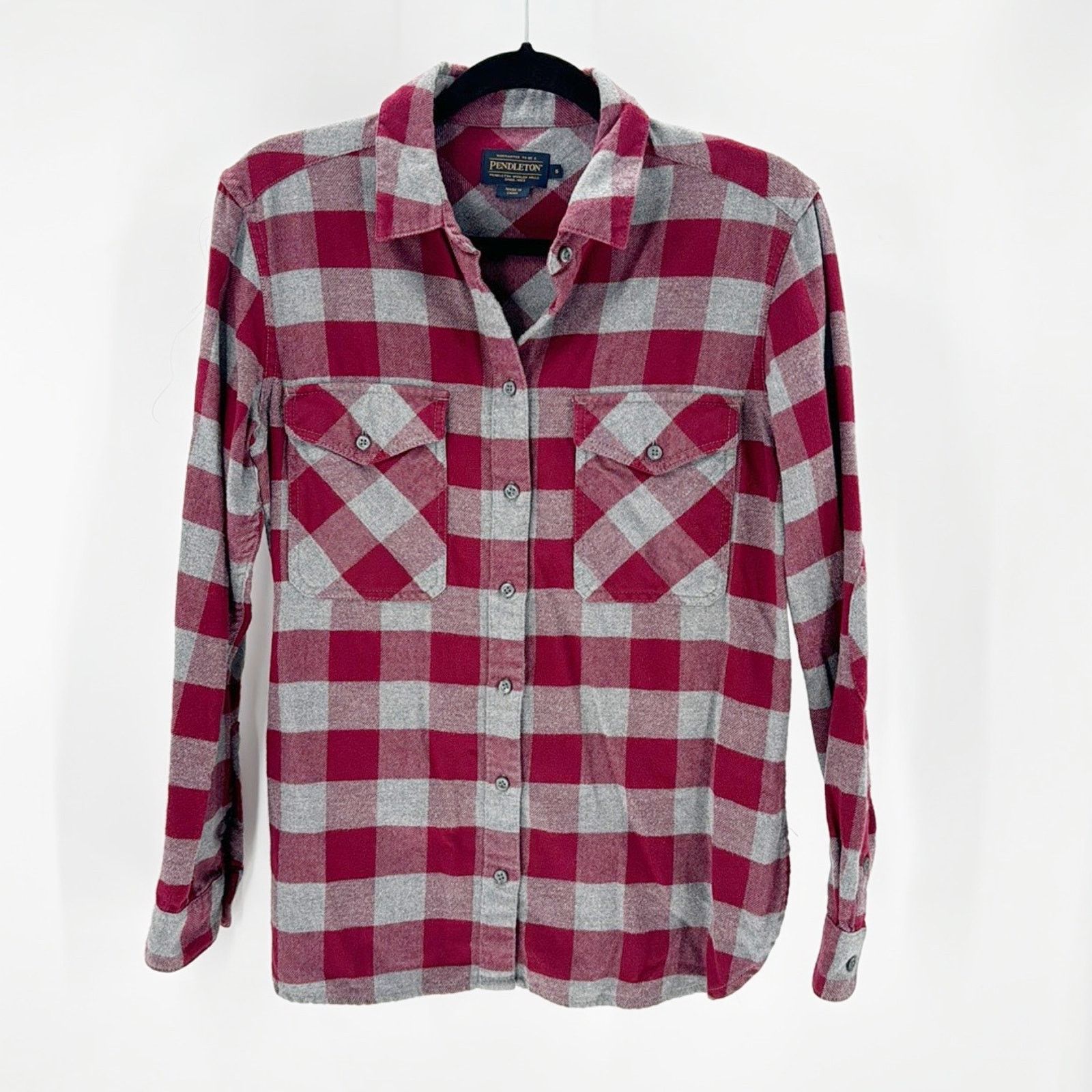 Pendleton Pendleton red gray plaid flannel 100% cotton button down Size US S / EU 44-46 / 1 - 1 Thumbnail