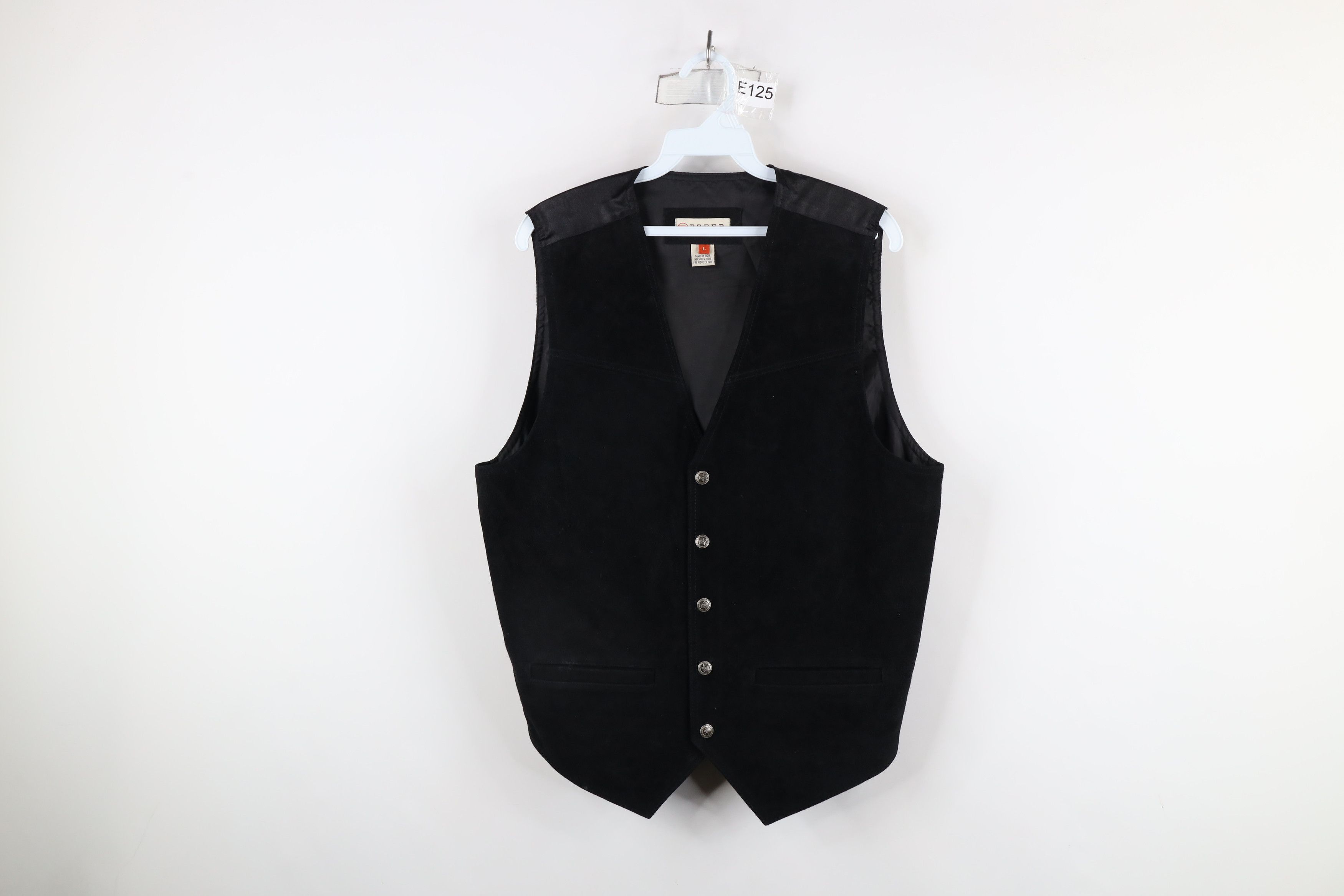 Vintage Vintage 90s Streetwear Leather Buckle Back Vest Jacket Size US L / EU 52-54 / 3 - 1 Thumbnail