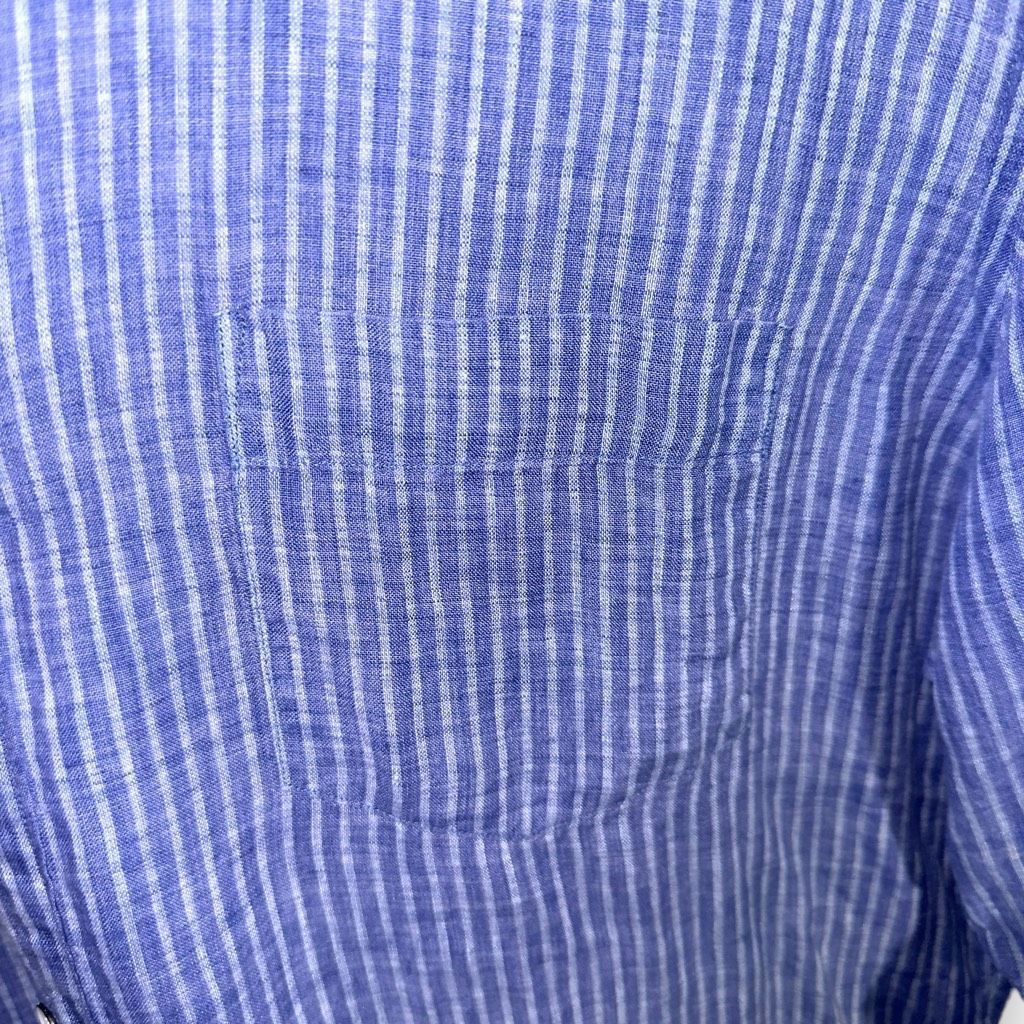 Rodd & Gunn Rodd & Gunn Blue Stripe 100% Linen S/F Button Up Shirt XL Size US XL / EU 56 / 4 - 4 Thumbnail