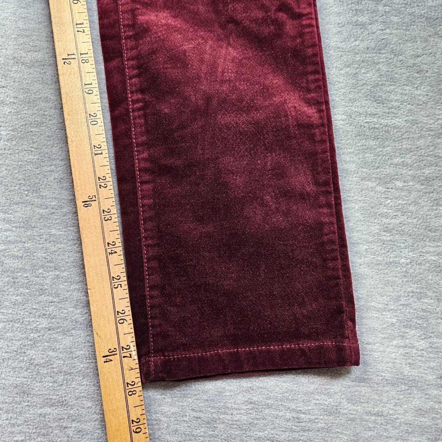 Charter Club Charter Club Straight Leg Velvet Pants Sz 2P NEW Red Slimming Casual Shirt/Chino style with Button accents Womens Size 26" / US 2 / IT 38 - 6 Thumbnail