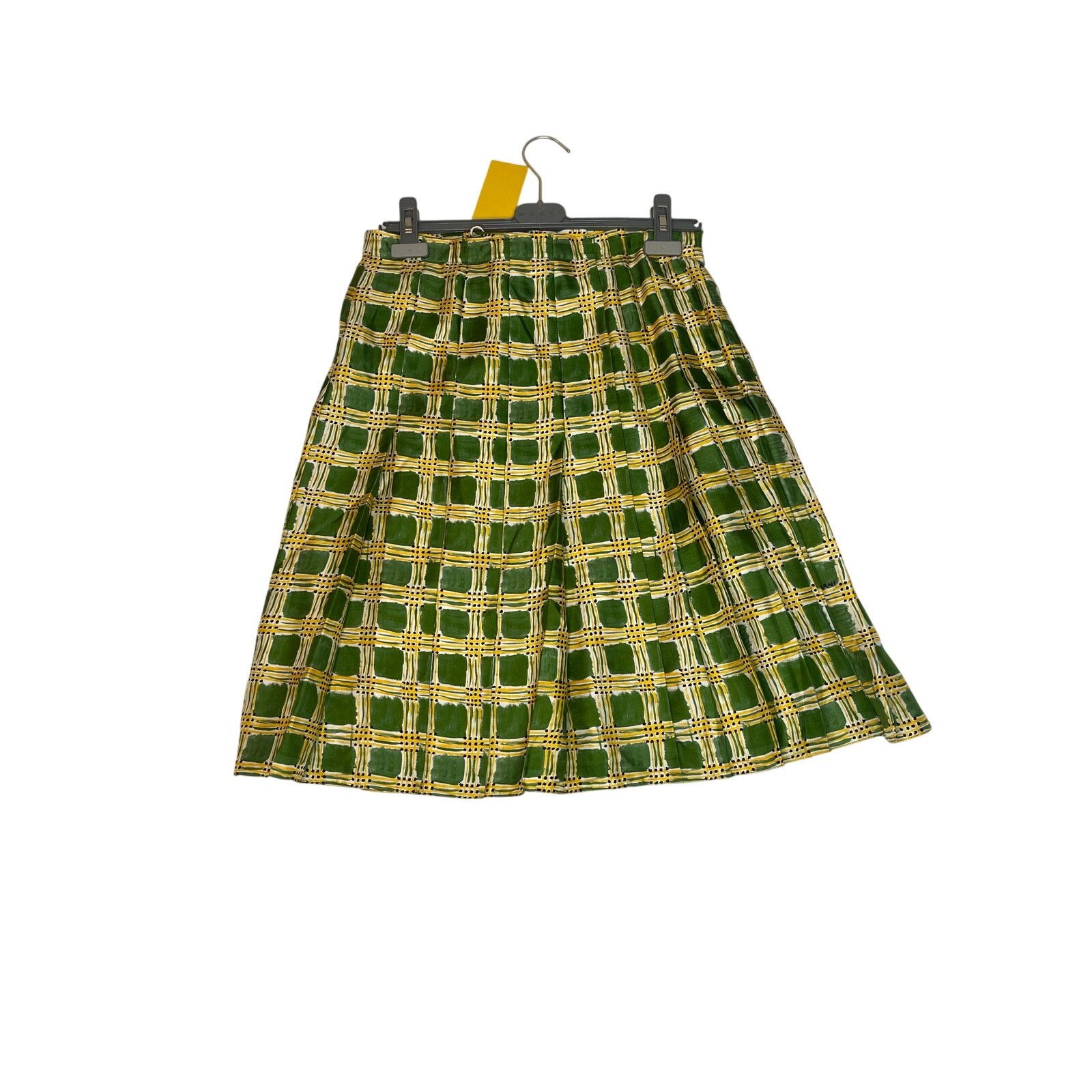Marni Marni Check Field Silk Skirt, NWT Size 42 Size 28" / US 6 / IT 42 - 2 Thumbnail