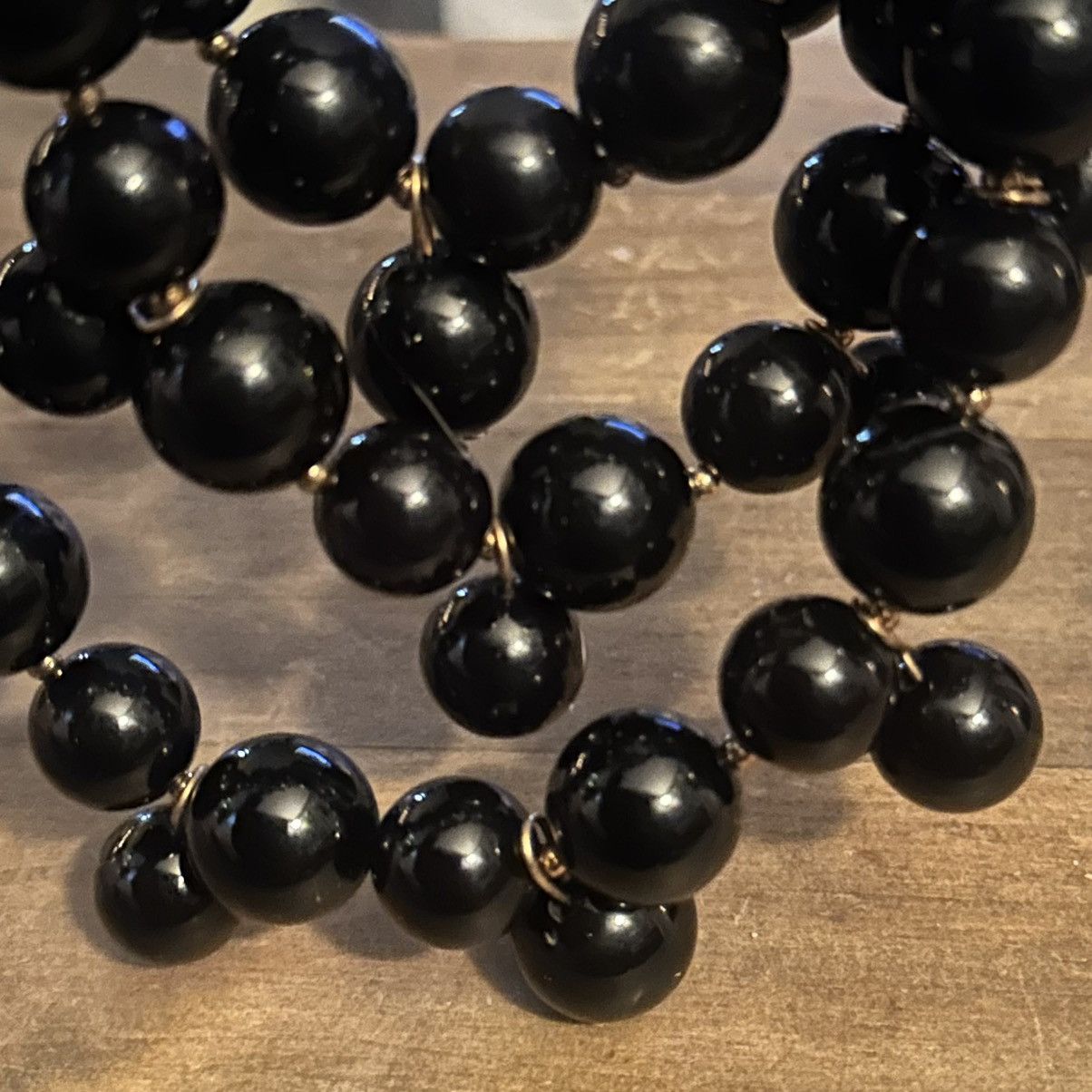 Kenneth Jay Lane Vintage Kenneth Jay Lane triple strand black bead necklace Size ONE SIZE - 4 Thumbnail