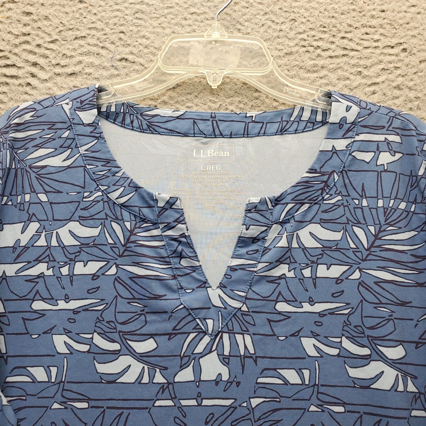 Vintage L.L. Bean Tunic Dress Womens L Multi Tropical Leaf V-Neck Side Slit Dress Size L / US 10 / IT 46 - 6 Thumbnail