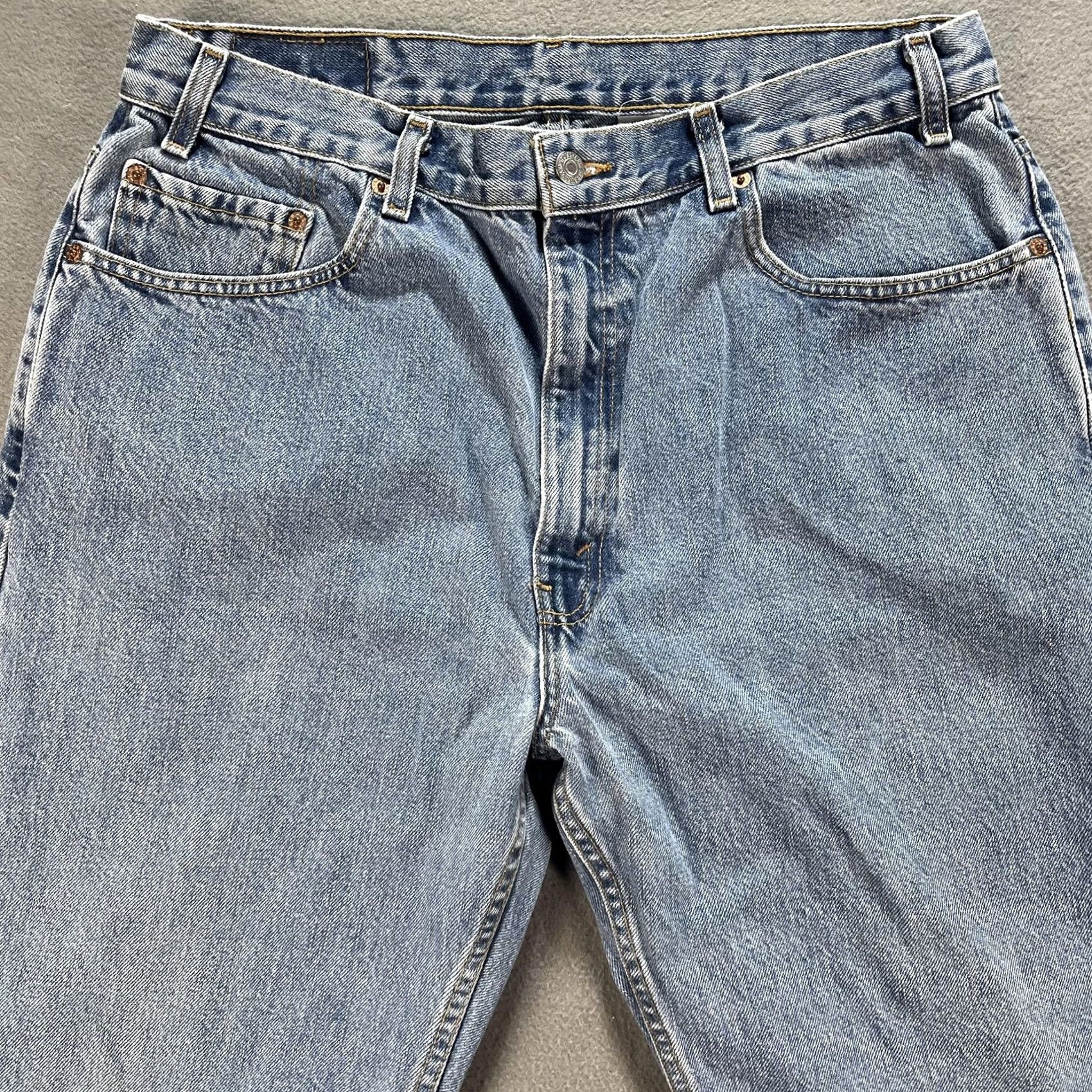 Levi's VINTAGE Levis 505 Jeans Mens 38x30 Blue Regular Fit Straight Leg Denim Pants Classic Size US 38 / EU 54 - 3 Thumbnail