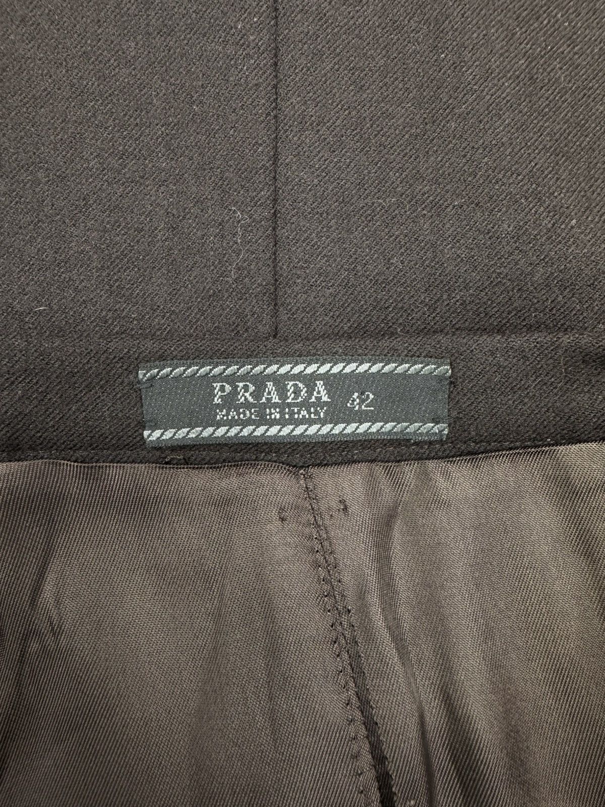 Prada Prada Women Wool Classic Brown Skirt Size 42(XS) Size 28" / US 6 / IT 42 - 6 Thumbnail