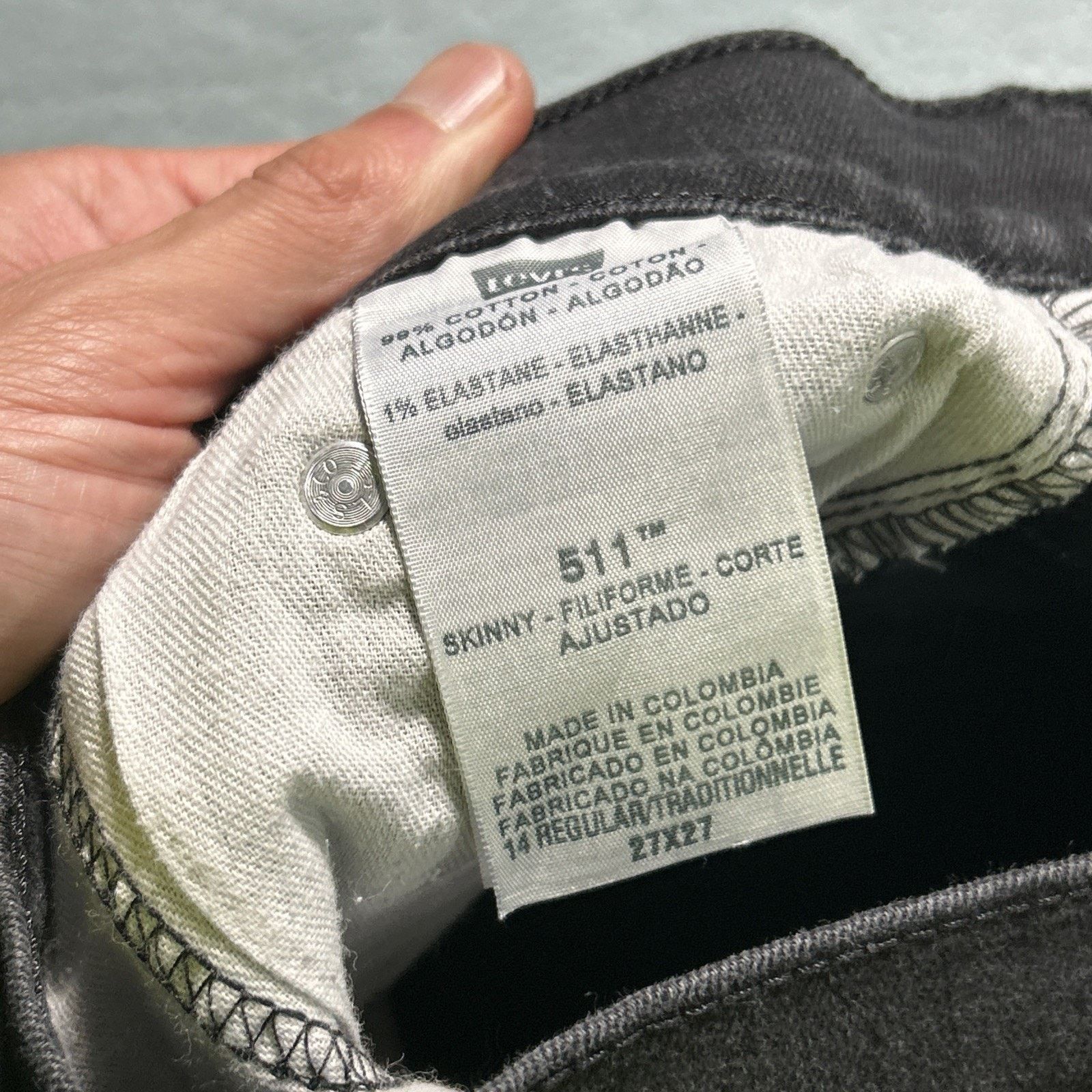 Levi's Levis 511 Slim Straight Jeans Womens 27x27 Hamilton Skinny Size 27" / US 4 / IT 40 - 7 Thumbnail