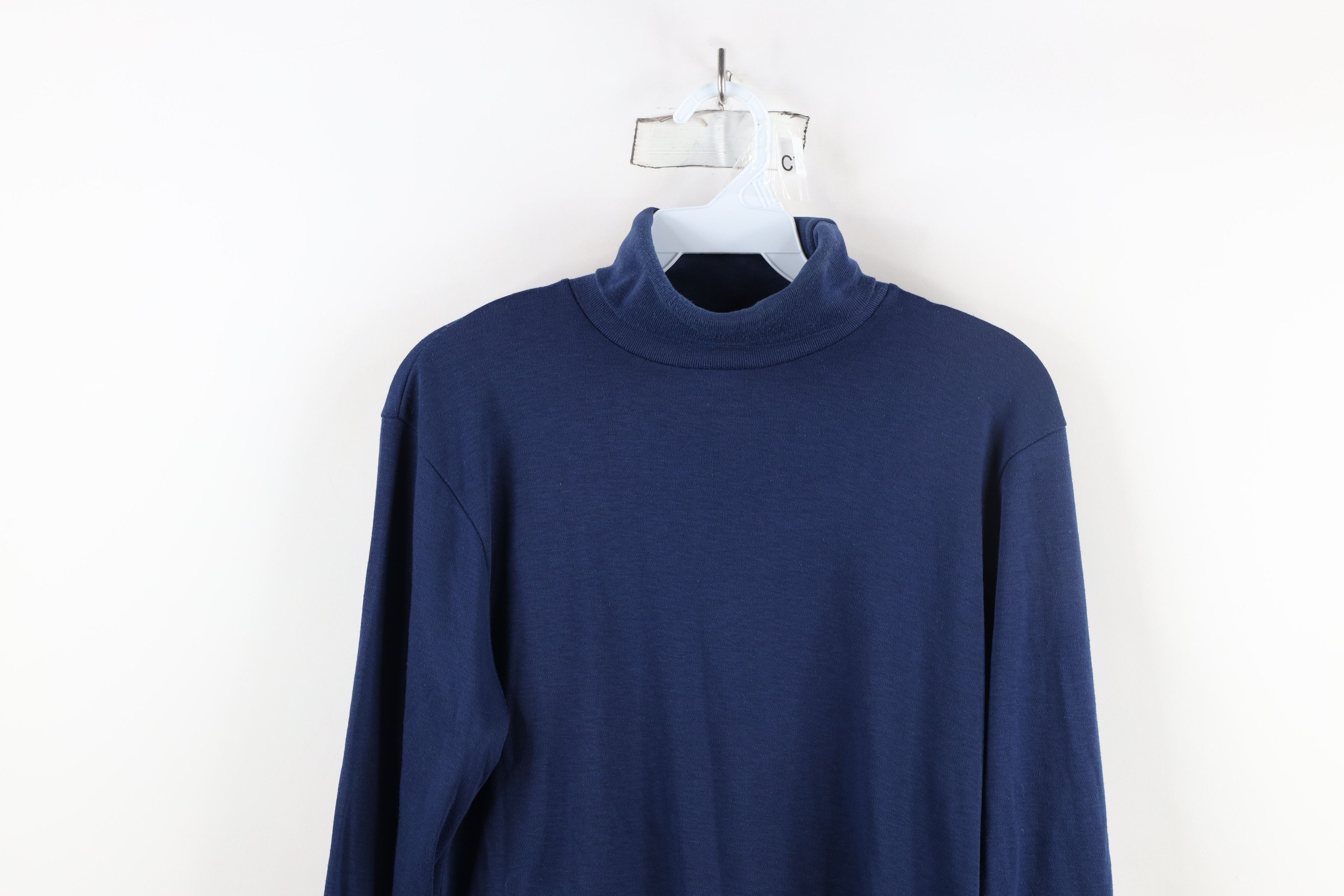 Vintage Vintage 70s Streetwear Knit Turtleneck T-Shirt Blue USA Size US S / EU 44-46 / 1 - 2 Thumbnail