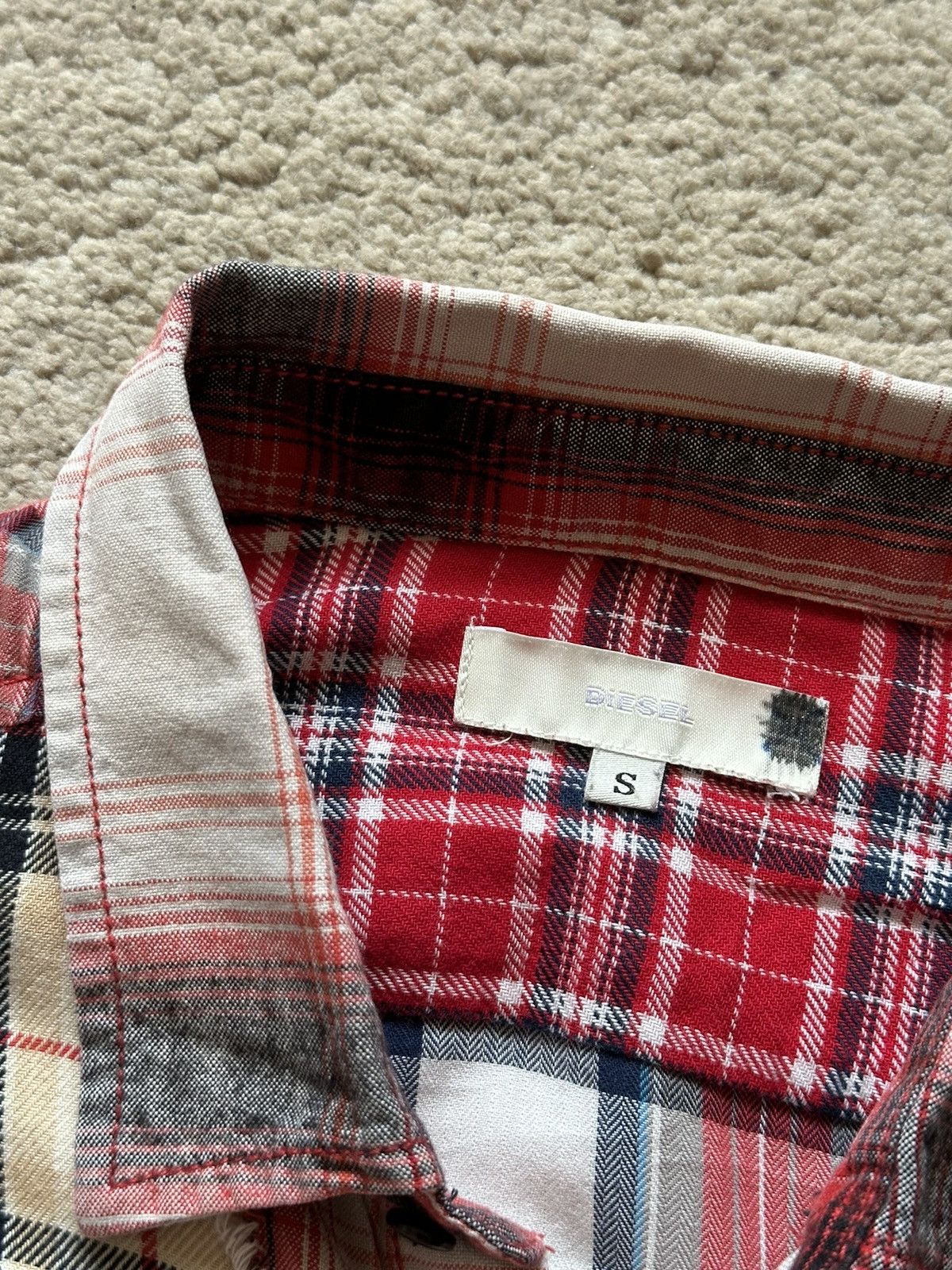Diesel 2000s Diesel Patchwork Shirt Size US S / EU 44-46 / 1 - 8 Thumbnail