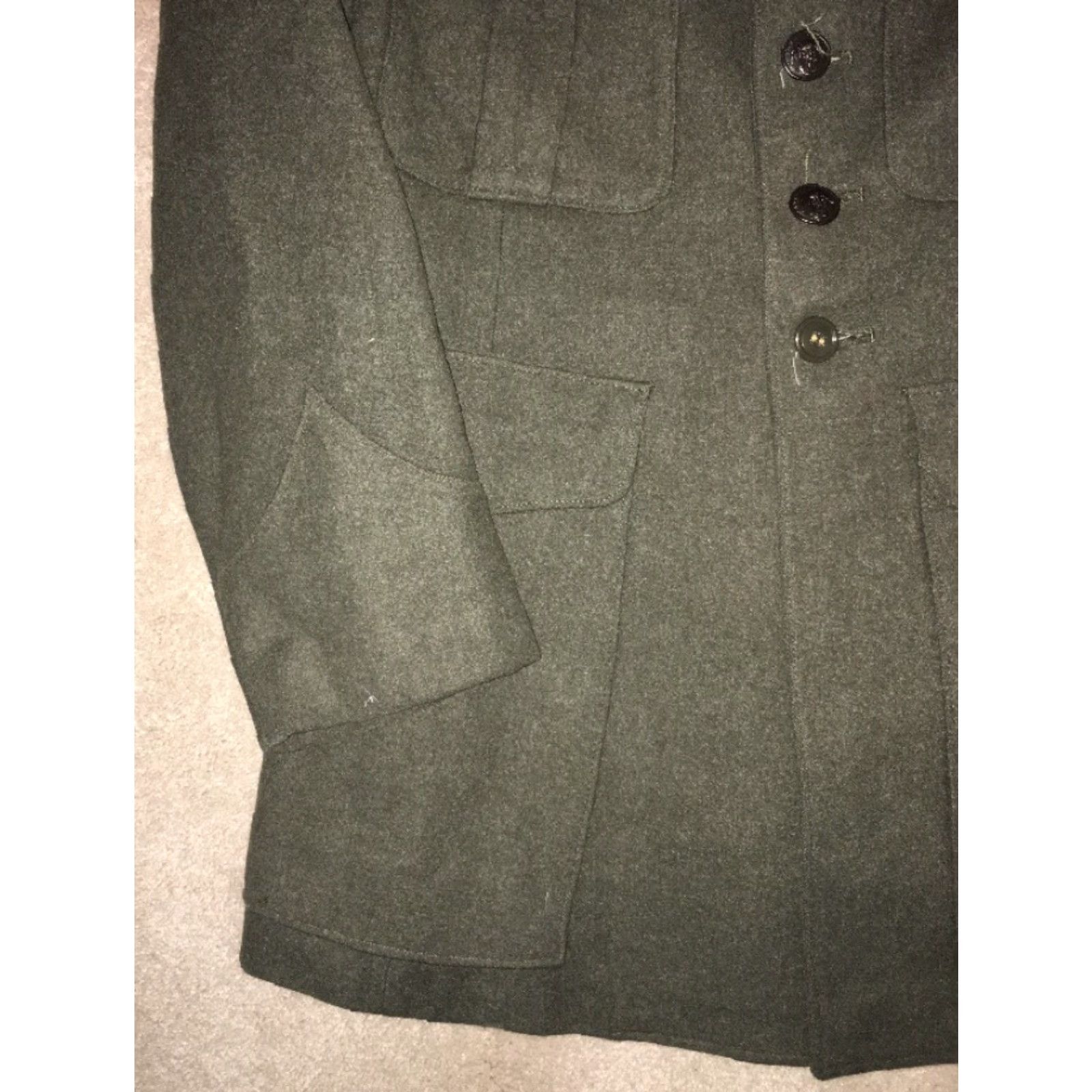 Vintage MENS Green Jacket Military 4 Button Size M Men Shirt? Size US M / EU 48-50 / 2 - 3 Thumbnail