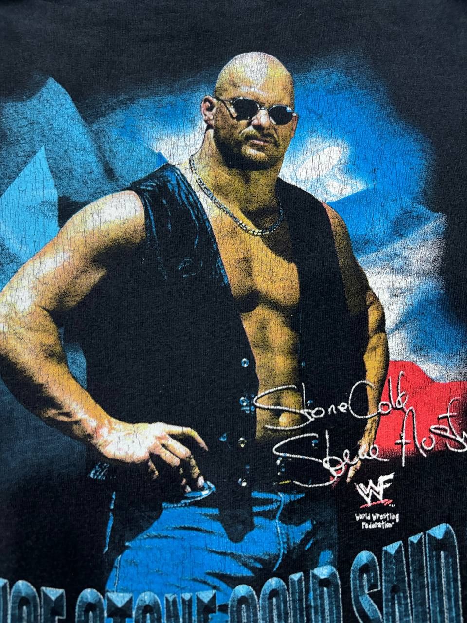 Vintage × WCW/nWo × WWE Vintage 90 WWE WWF Stone Cold Steve Austin Wrestling Size US XL / EU 56 / 4 - 1 Thumbnail