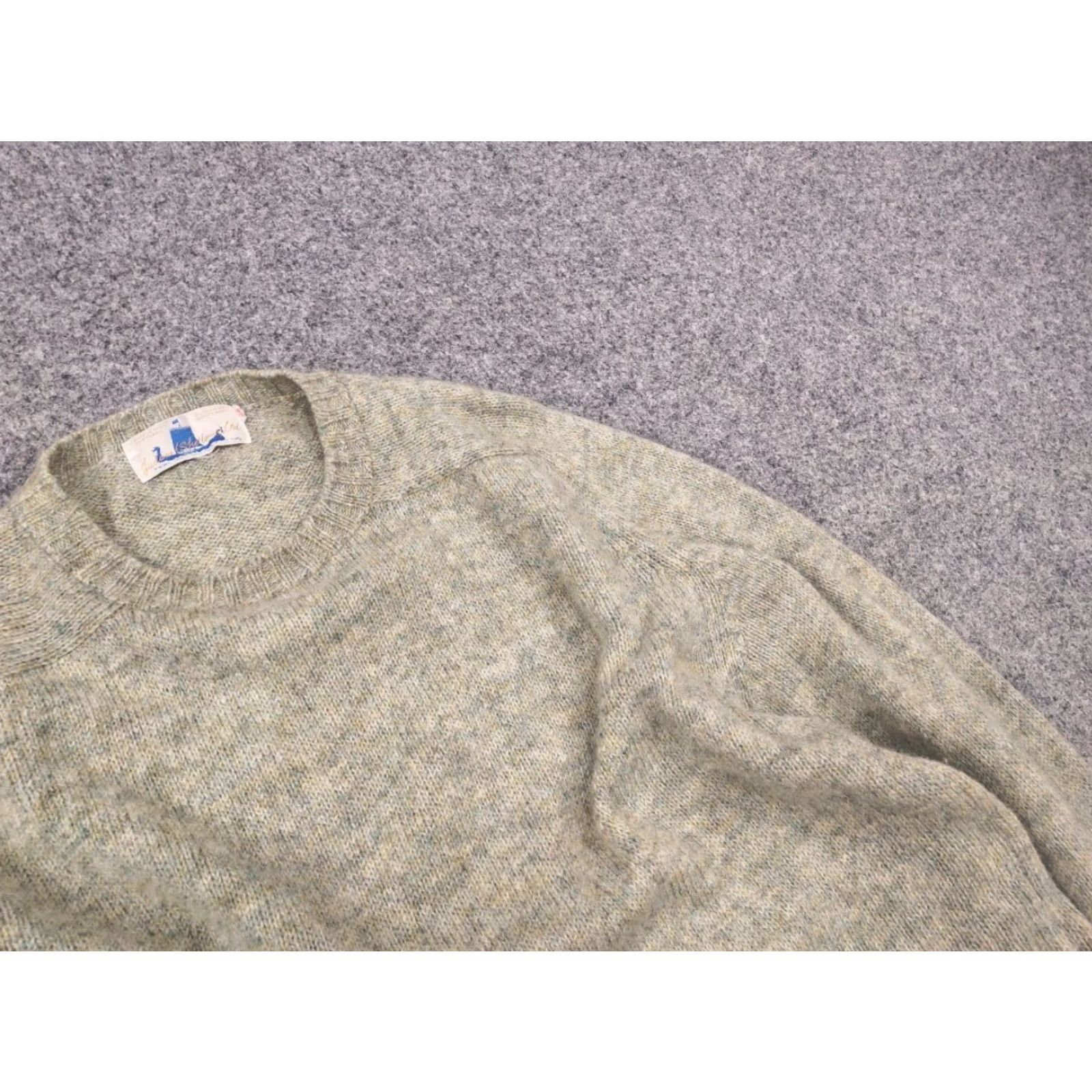 Vintage VINTAGE Judane of Shetland Scotland Pure Wool Green Crew Knit Sweater Size US L / EU 52-54 / 3 - 7 Thumbnail