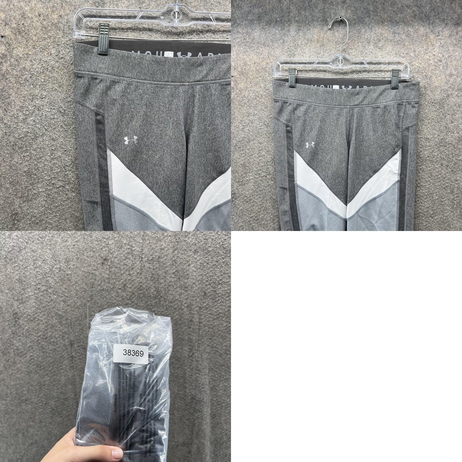 Under Armour Under Armour Pants Womens Large Gray HeatGear Compression 3/4 Leggings Running Size 36" / US 14 / IT 50 - 8 Thumbnail